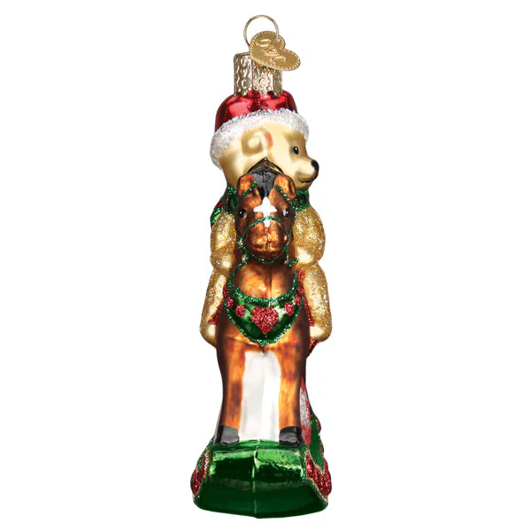 Rocking Horse Teddy Ornament by Old World Christmas - Image 5