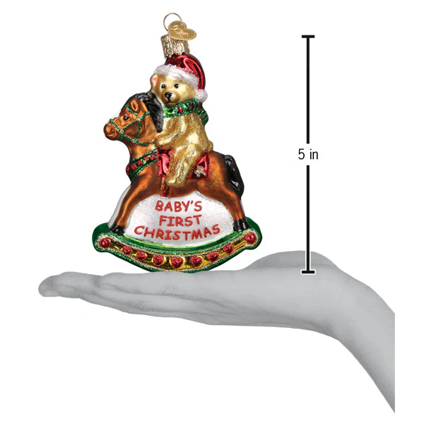 Rocking Horse Teddy Ornament by Old World Christmas - Image 7