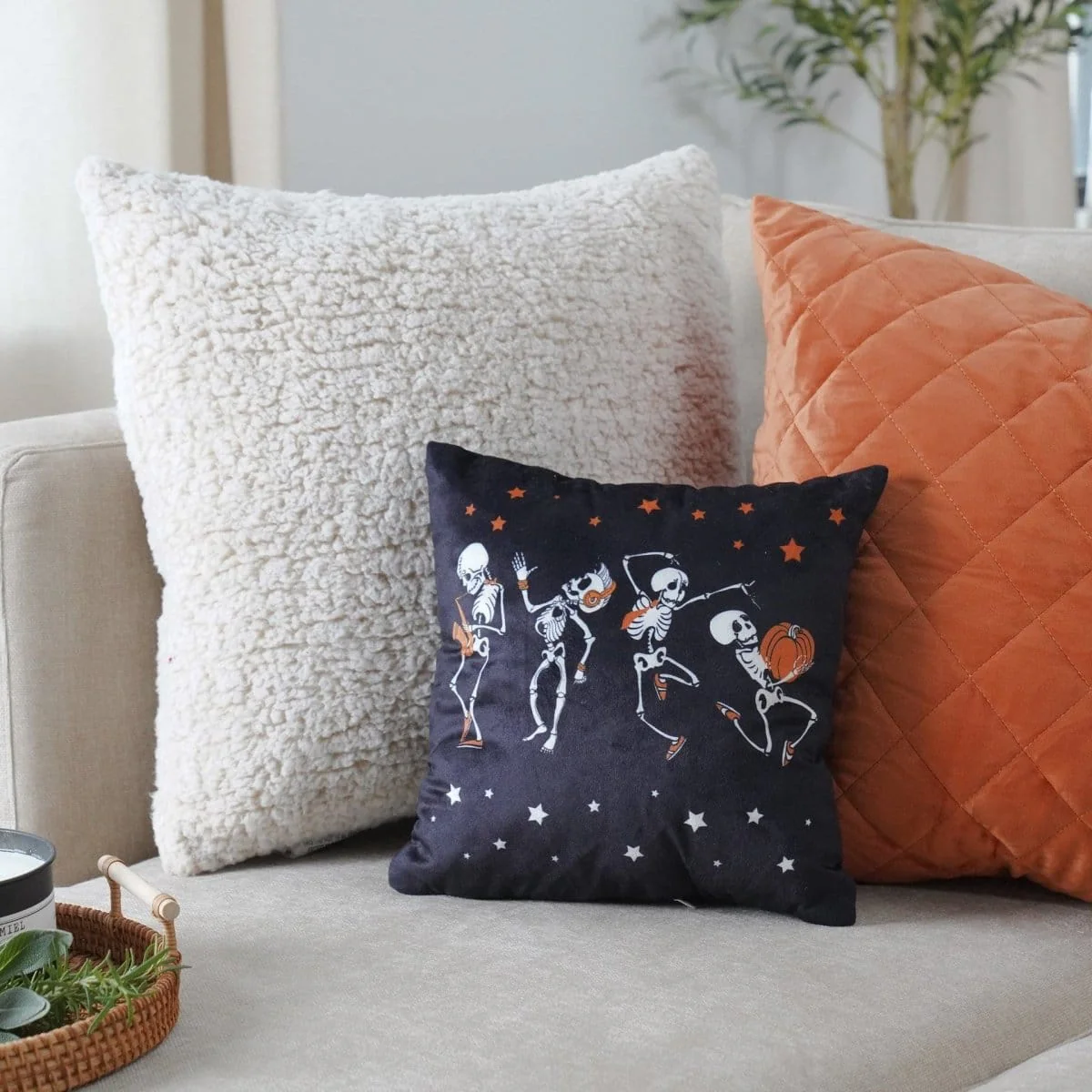 Rocking Skeleton Decorative Pillow - Image 2