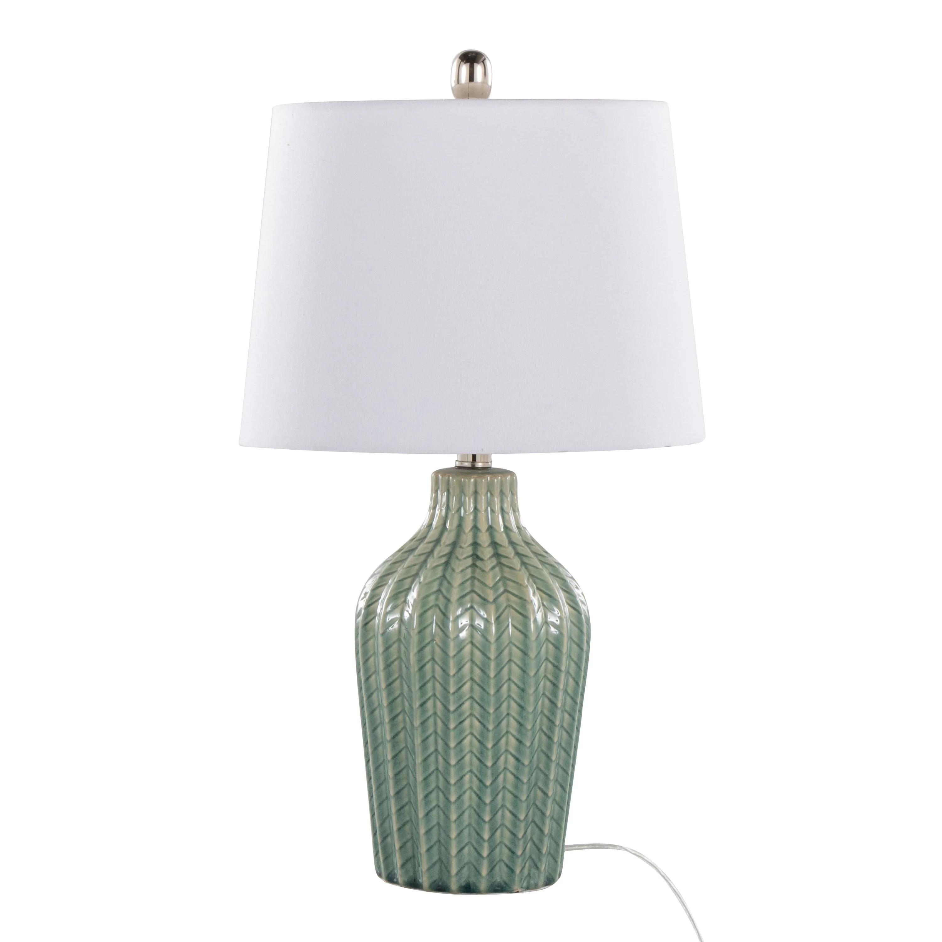 Rockwell 23" Contemporary Ceramic Table Lamps in Sage - Set of 2 - Image 2