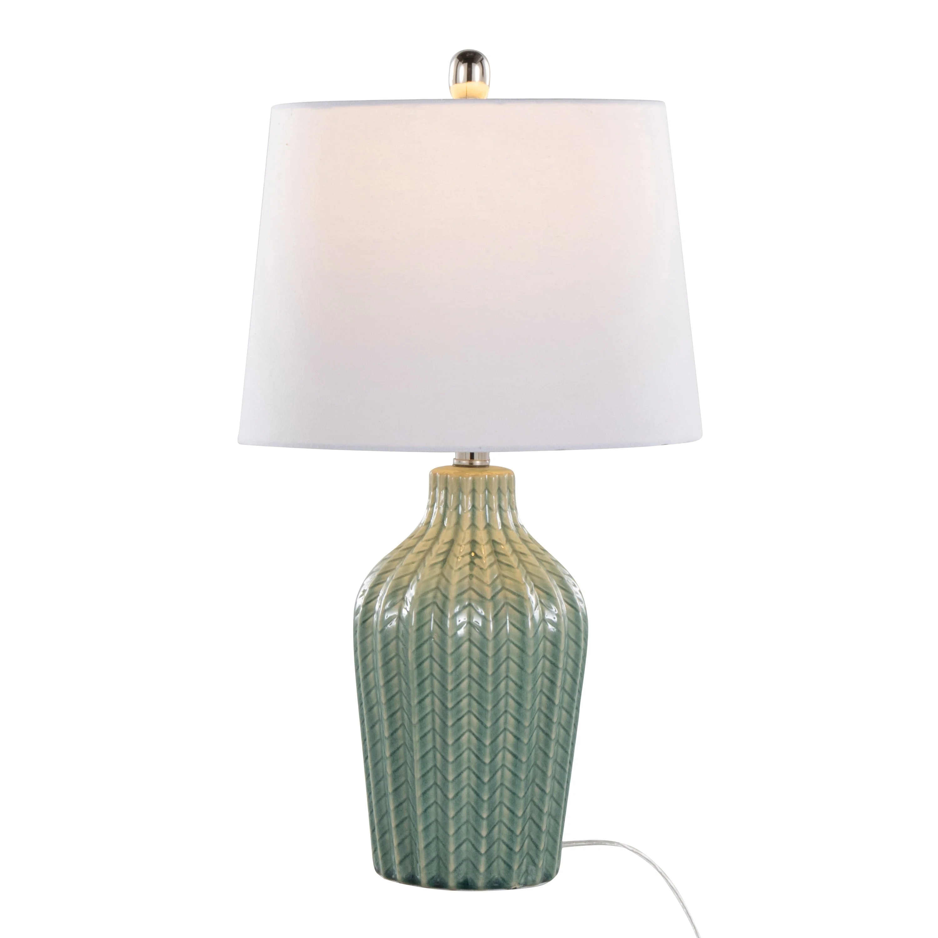 Rockwell 23" Contemporary Ceramic Table Lamps in Sage - Set of 2 - Image 3