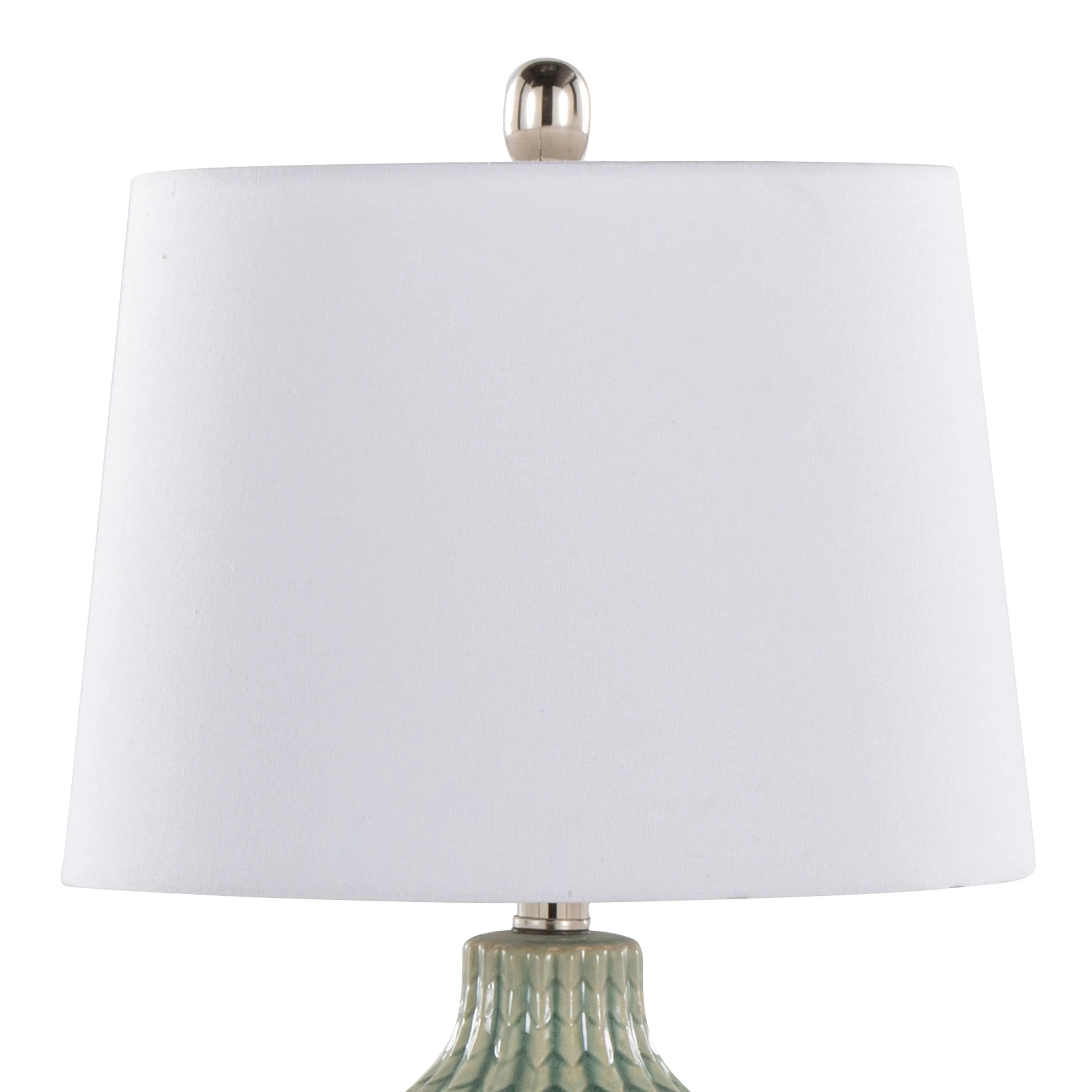 Rockwell 23" Contemporary Ceramic Table Lamps in Sage - Set of 2 - Image 4