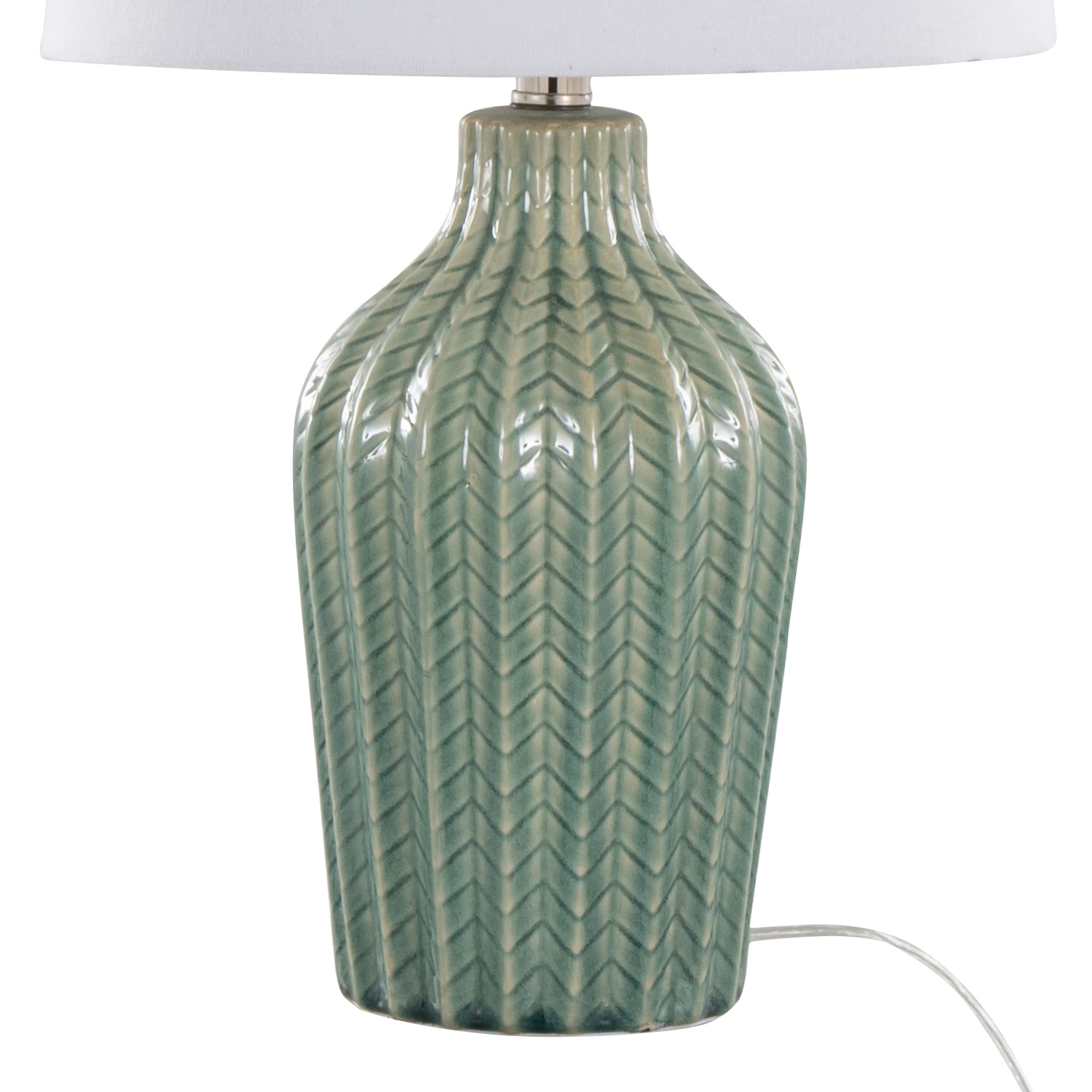 Rockwell 23" Contemporary Ceramic Table Lamps in Sage - Set of 2 - Image 5
