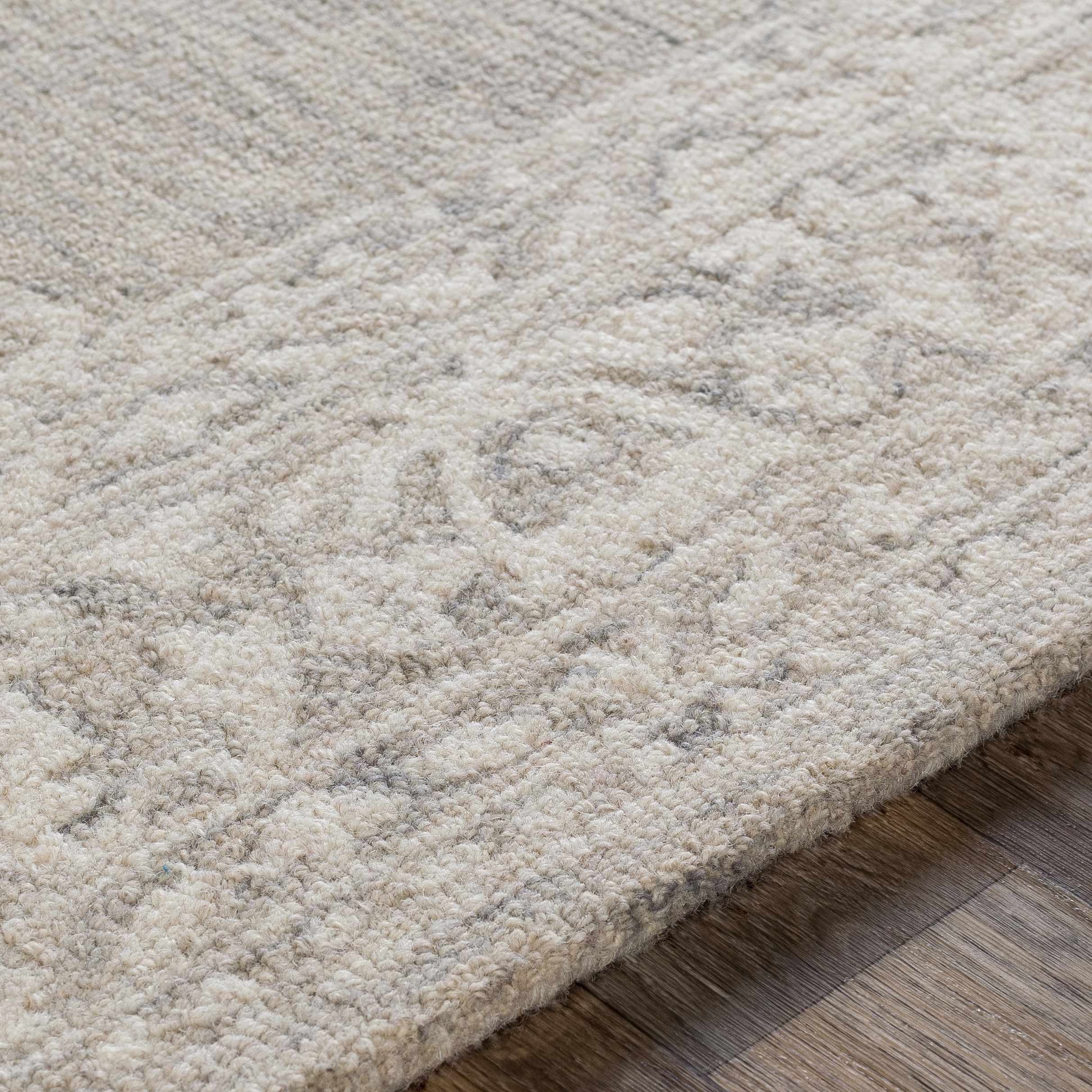 Roessleville Cream Wool Area Rug - Image 5