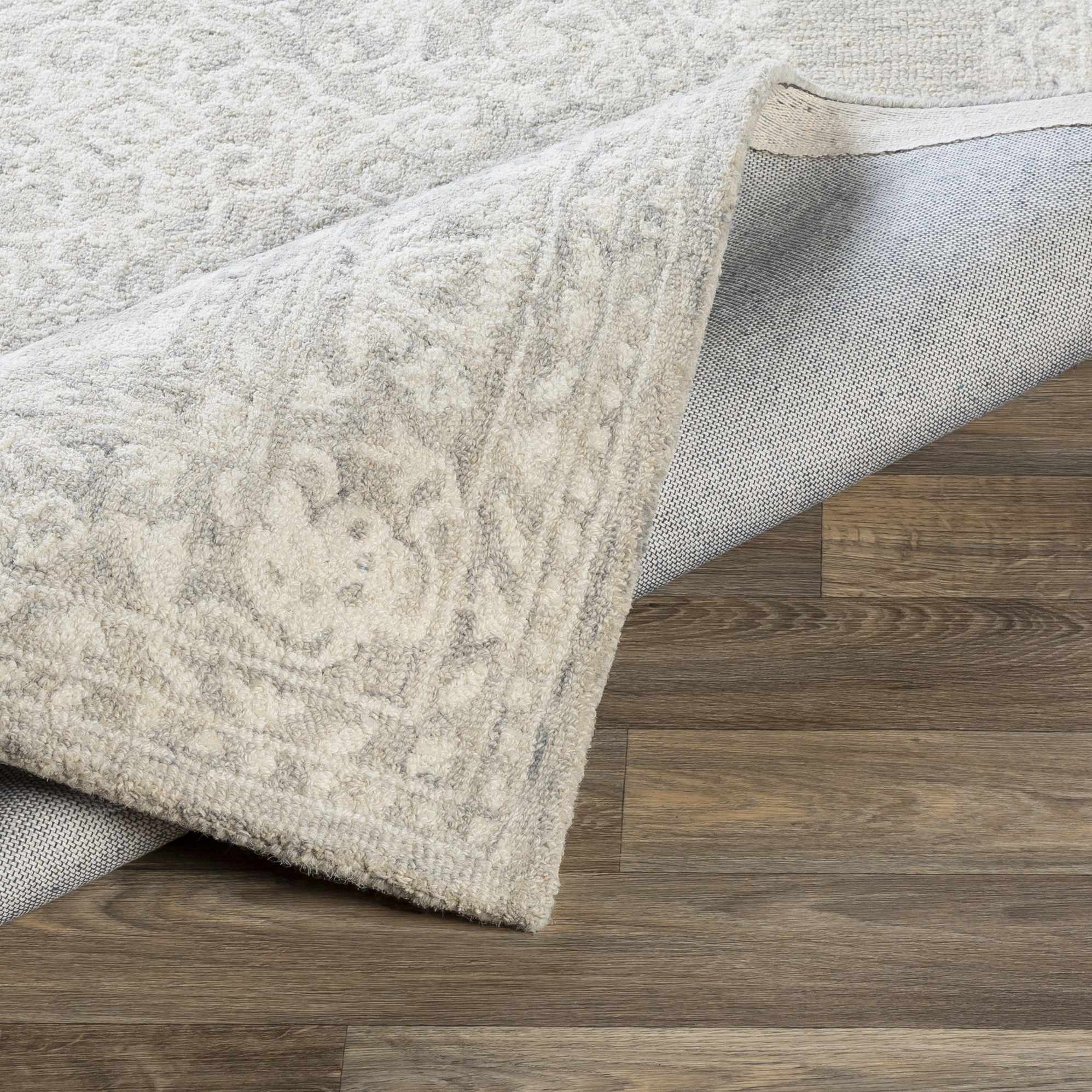 Roessleville Cream Wool Area Rug - Image 6