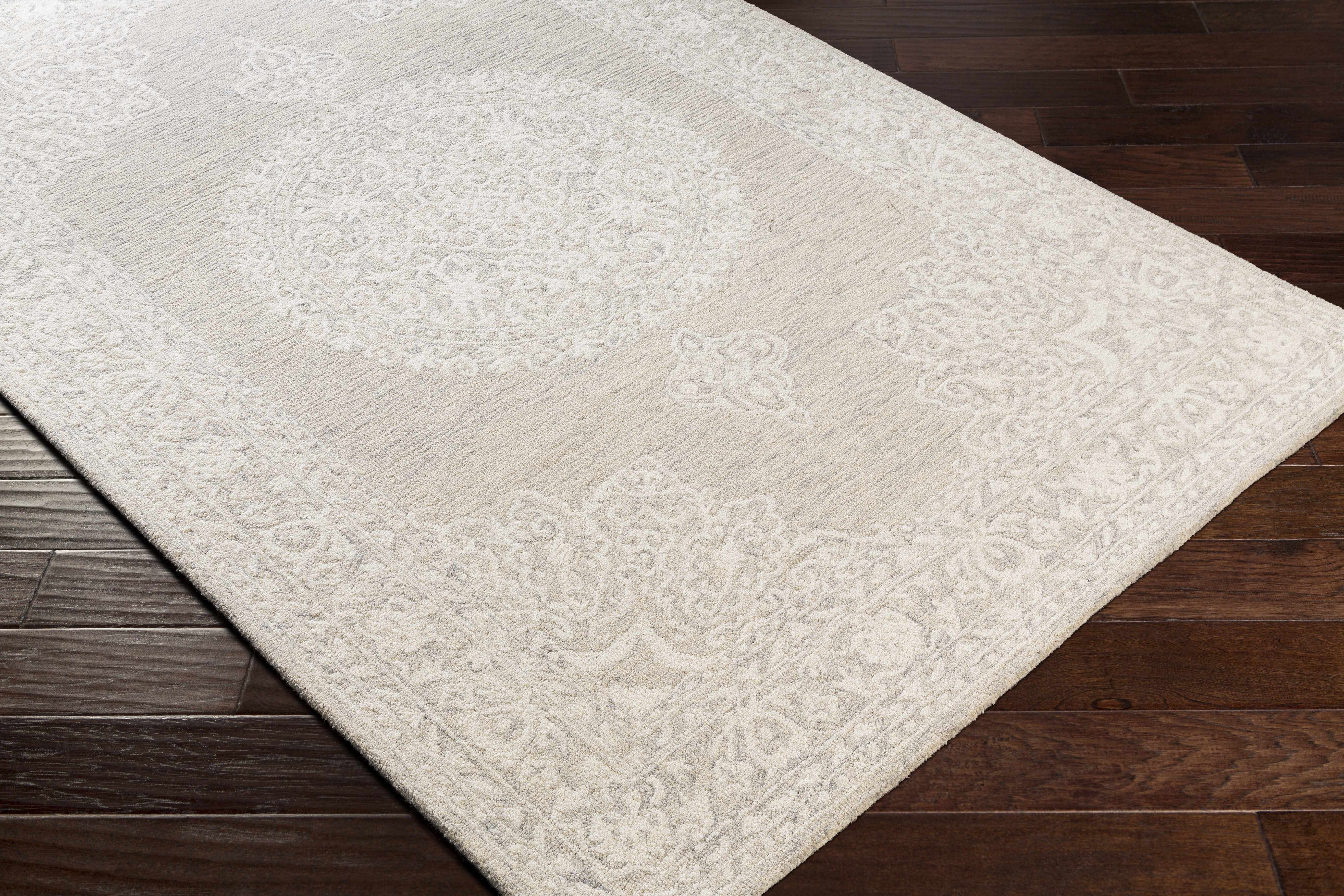 Roessleville Cream Wool Area Rug - Image 7