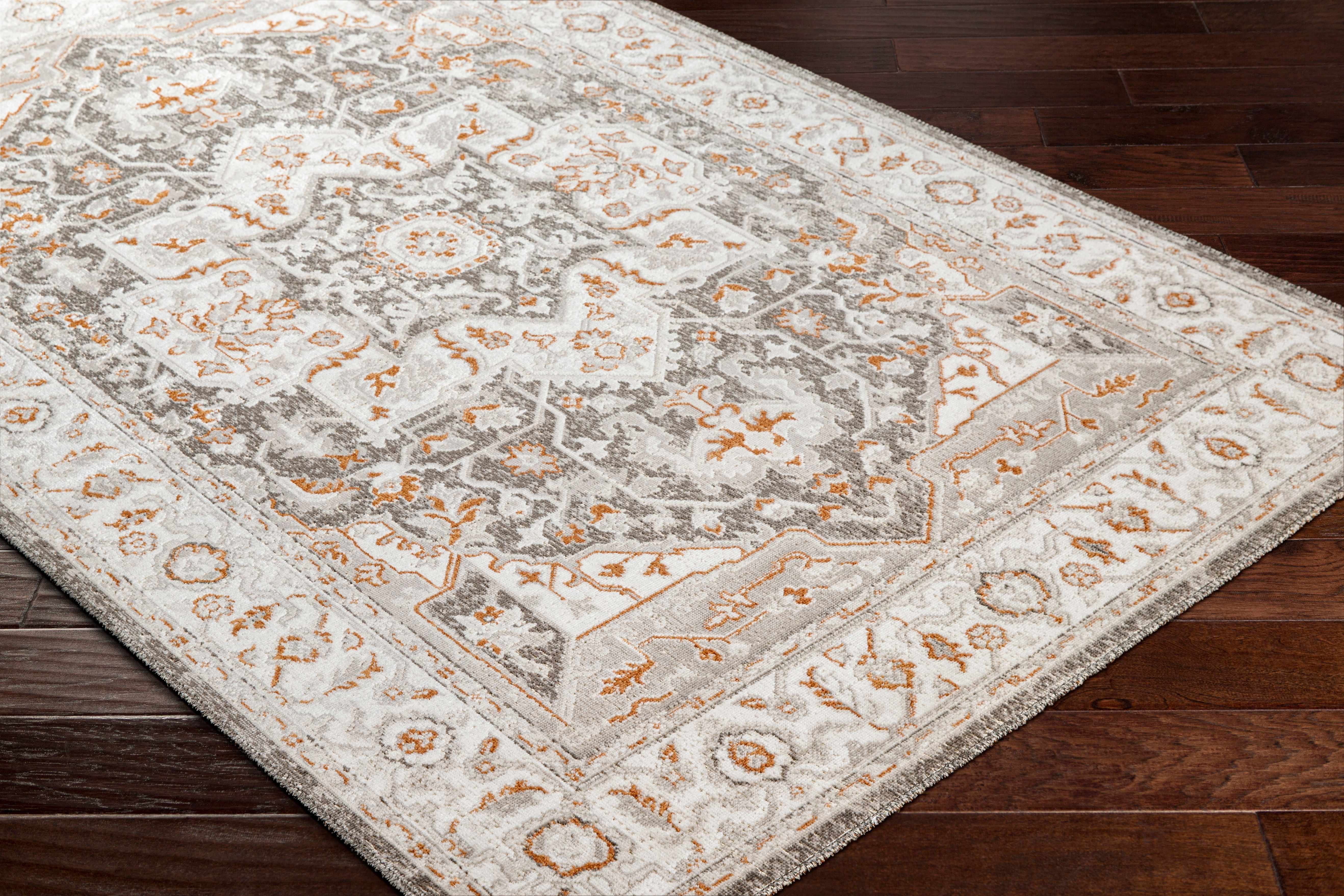 Roho Beige & Rust Washable Area Rug - Clearance - Image 4