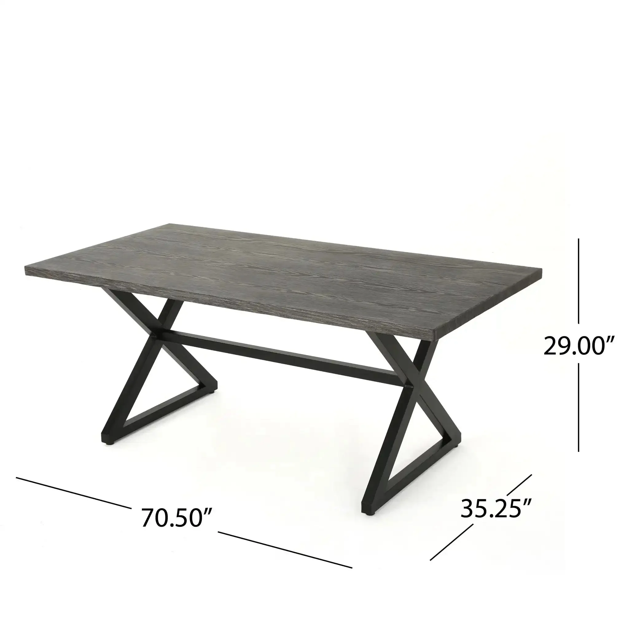 Rolando - Outdoor Aluminum Dining Table With Steel Frame - Image 8