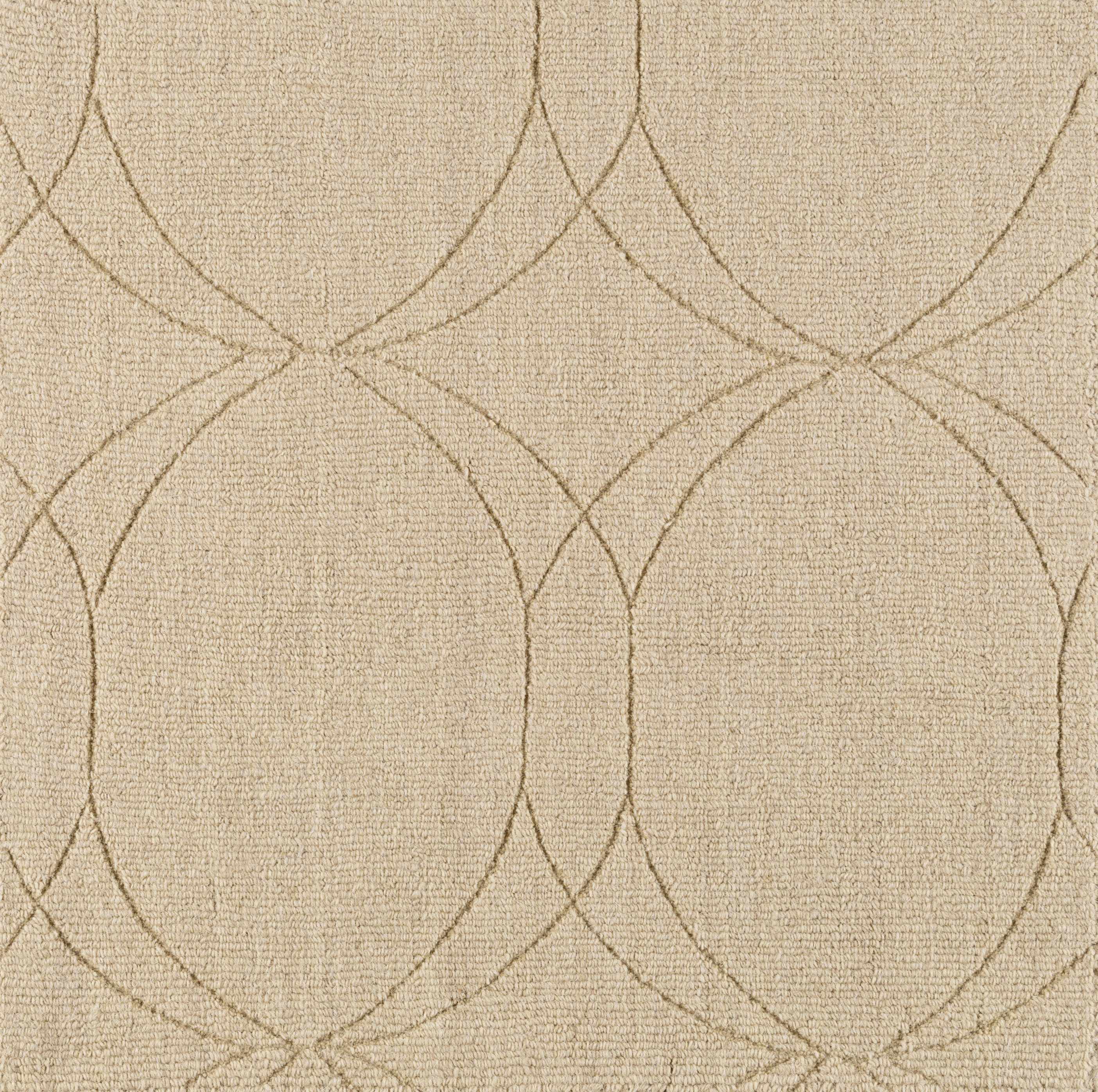 Rolfe Tan Circles Wool Rug - Clearance - Image 3