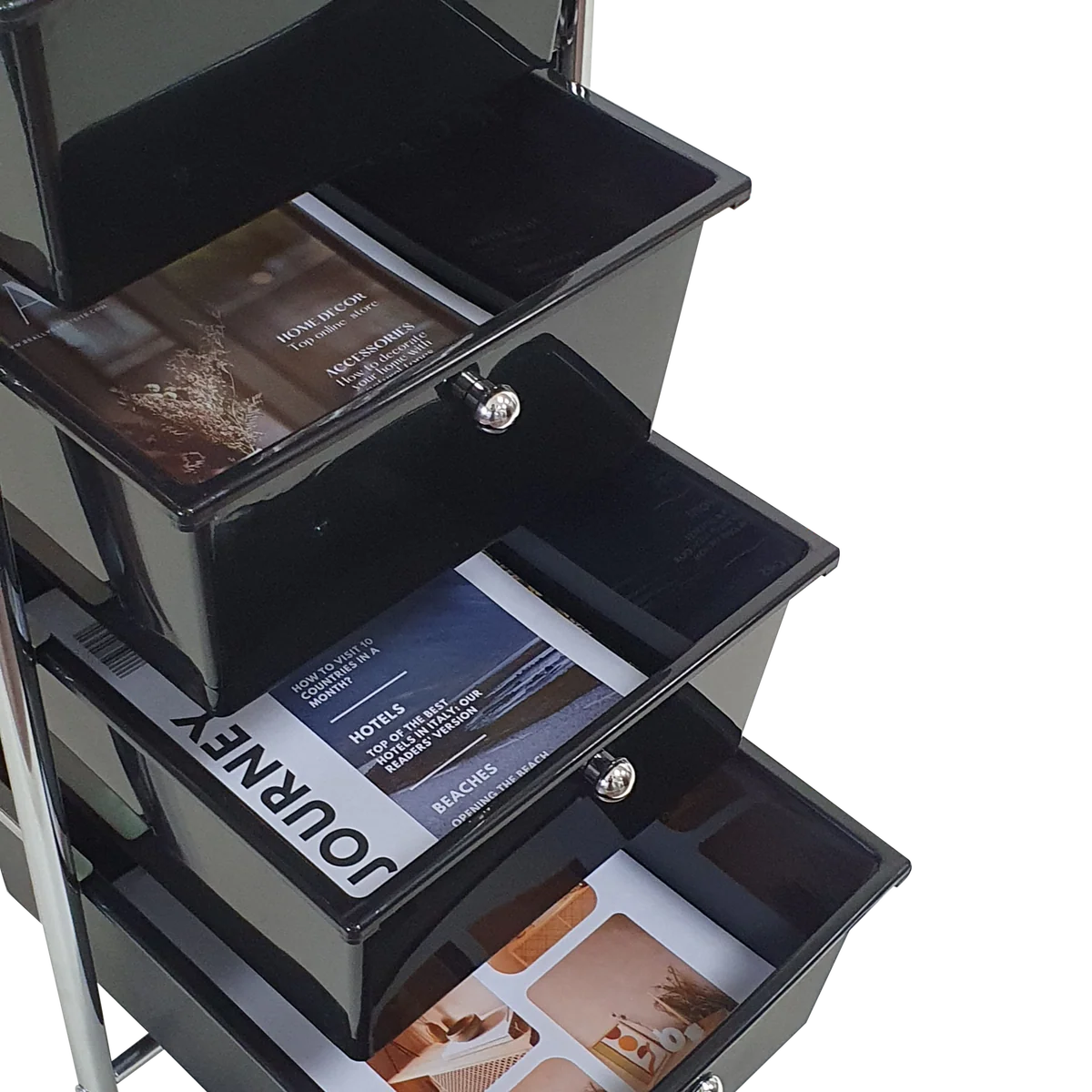 Rolling Storage Cart and Organizer with Plastic Drawers - Image 28