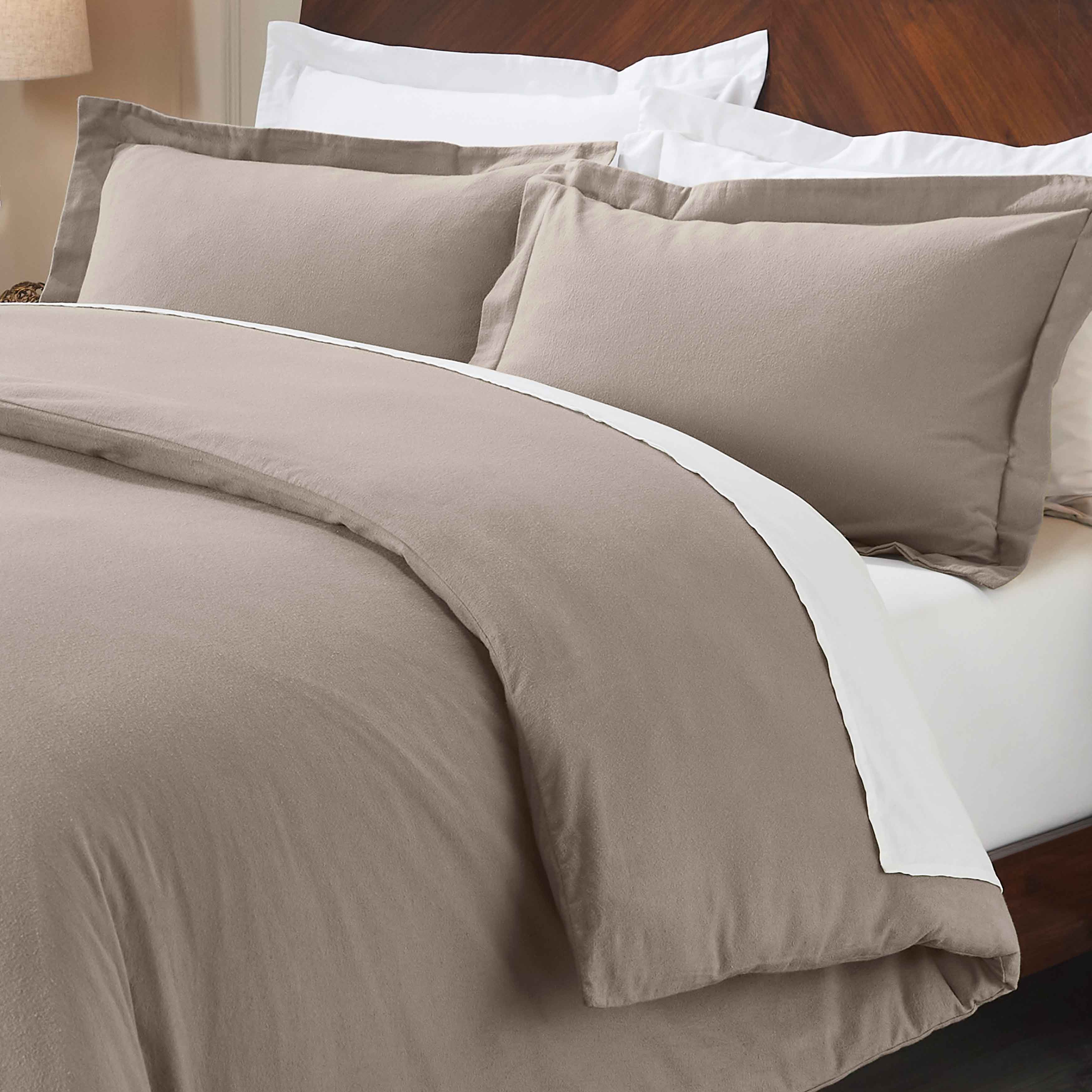 Rome Flannel Cotton Fuzzy Warm Solid Duvet Cover Set - Image 11