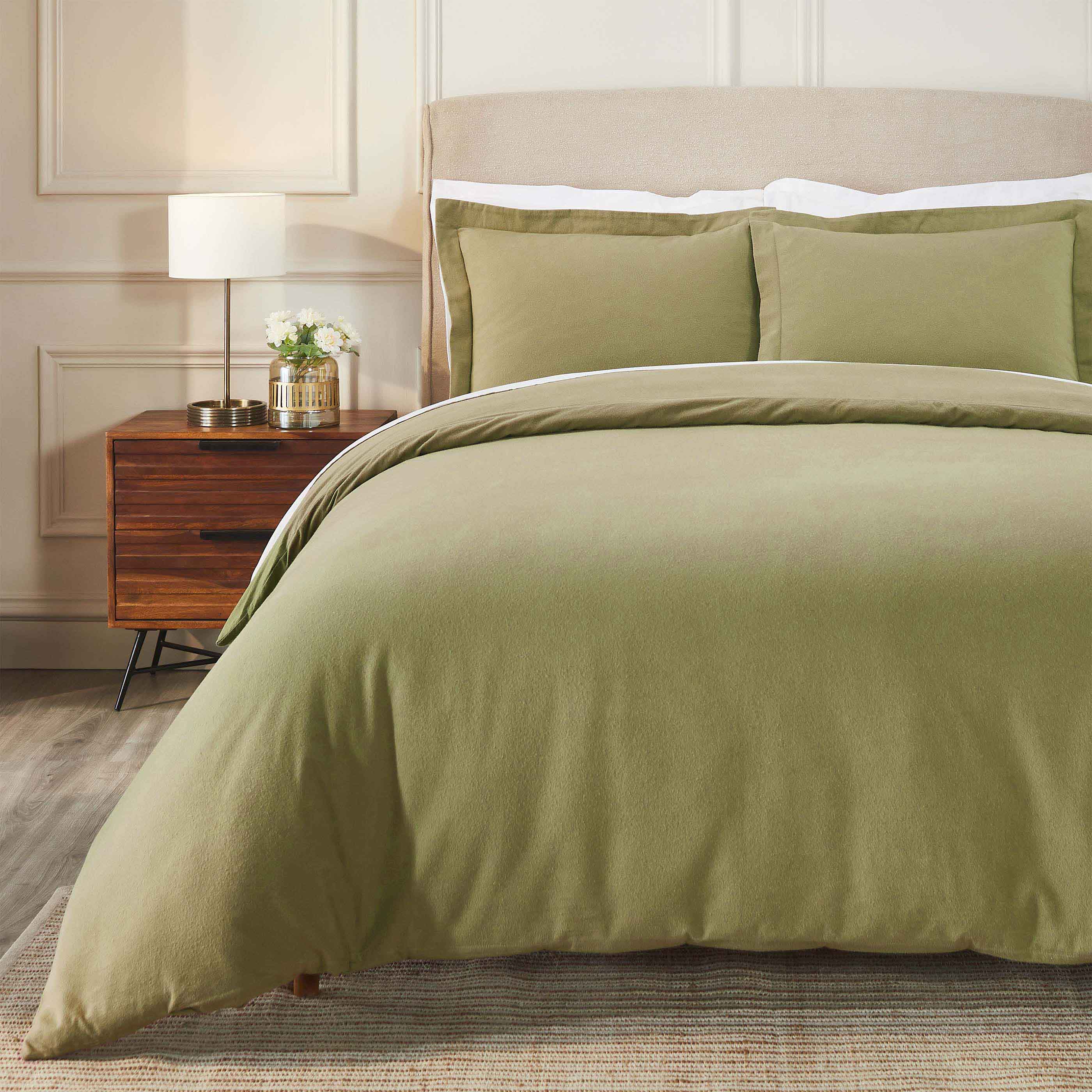 Rome Flannel Cotton Fuzzy Warm Solid Duvet Cover Set - Image 19