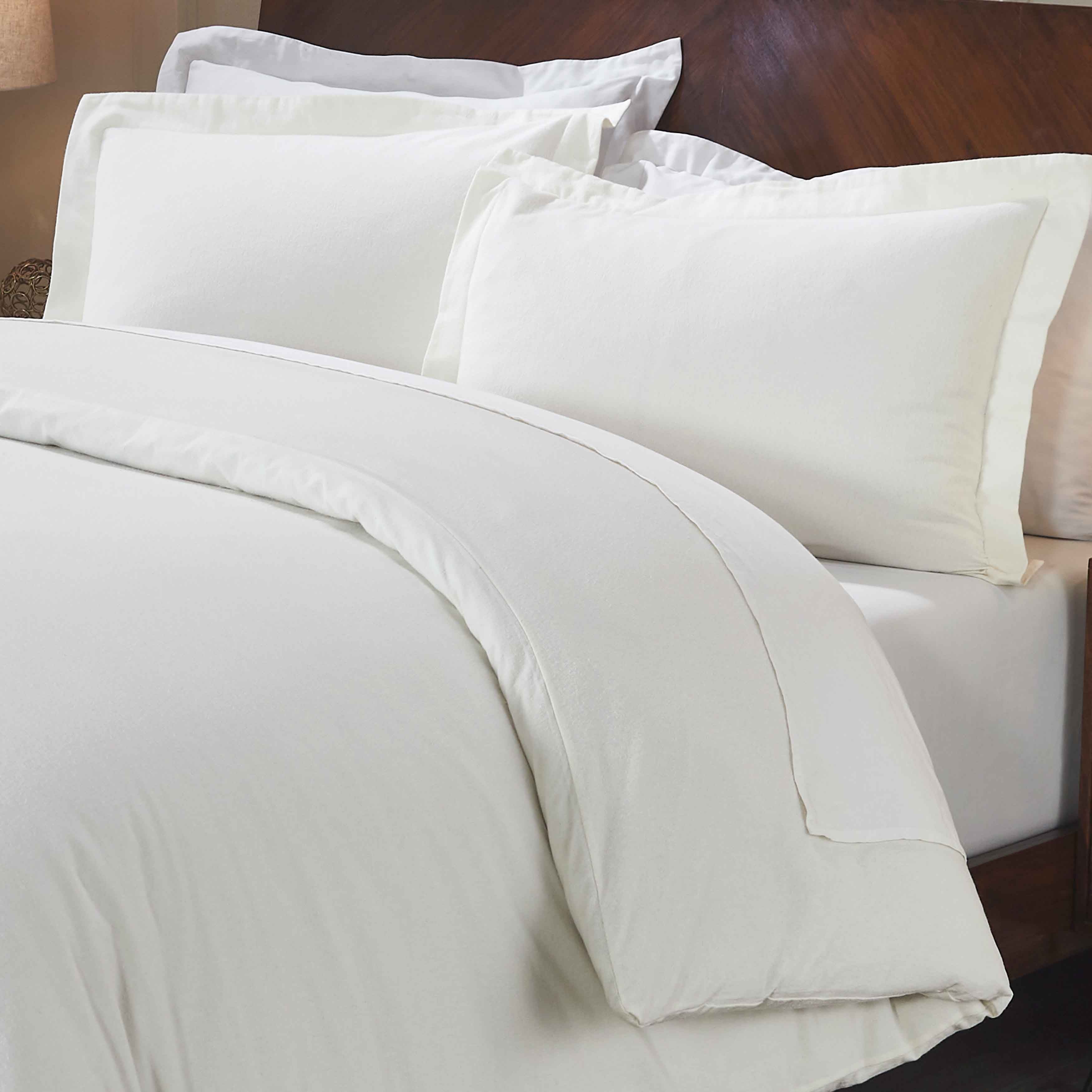 Rome Flannel Cotton Fuzzy Warm Solid Duvet Cover Set - Image 3