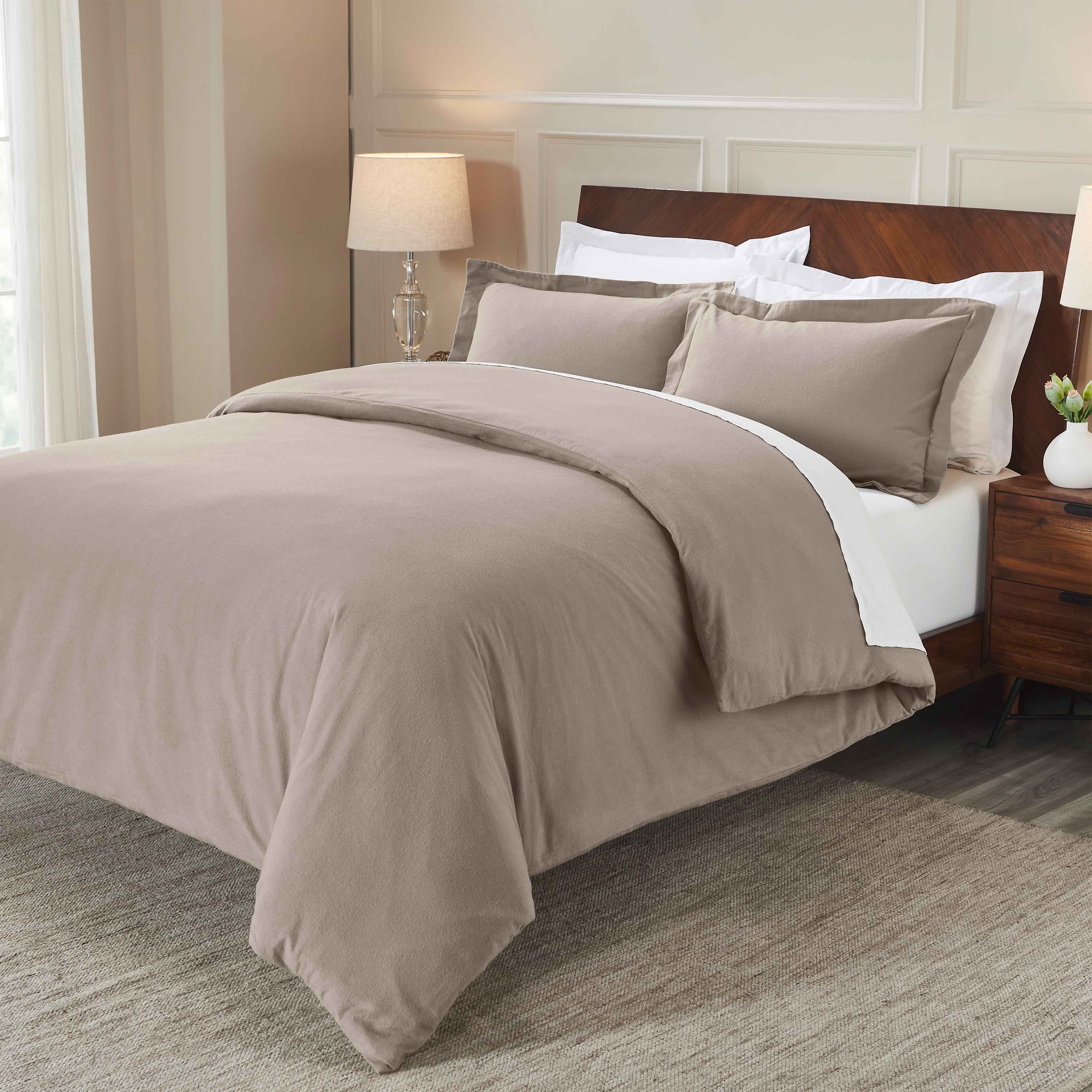 Rome Flannel Cotton Fuzzy Warm Solid Duvet Cover Set - Image 9