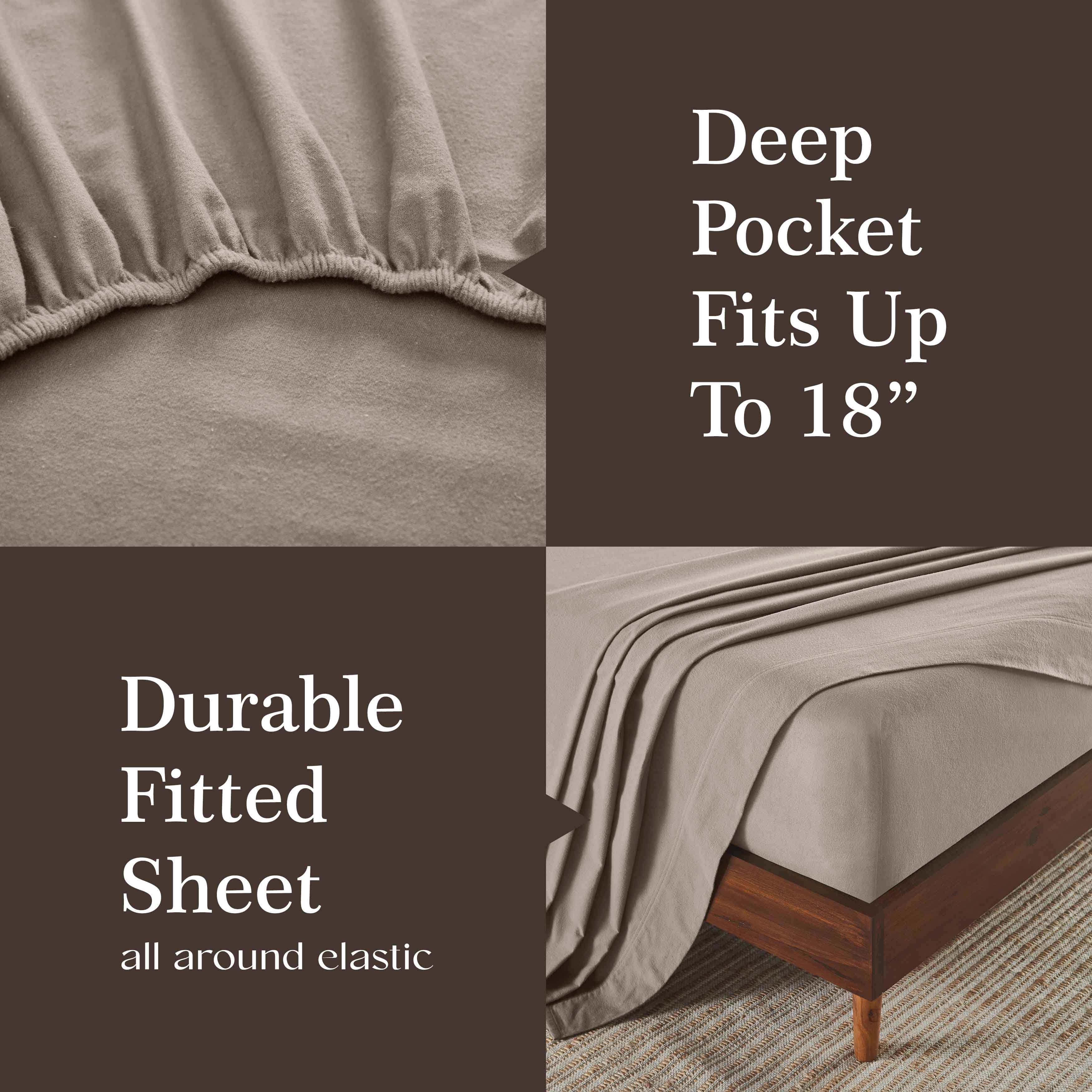 100% Cotton Flannel Sheet Set Solid Deep Pocket Fuzzy Warm Rome - Image 21