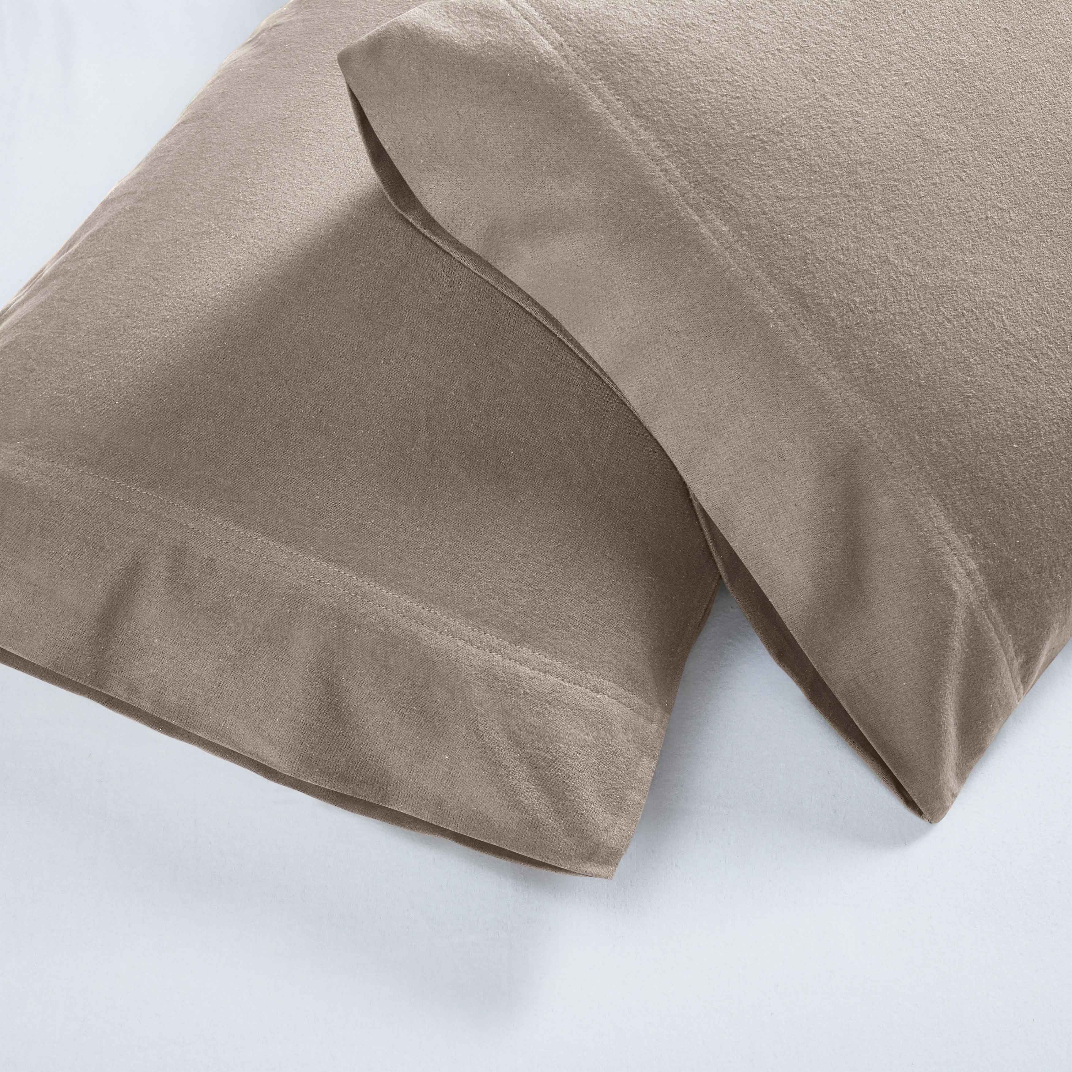 Rome Flannel Cotton Solid Fuzzy Pillowcases, Set of 2 - Image 10