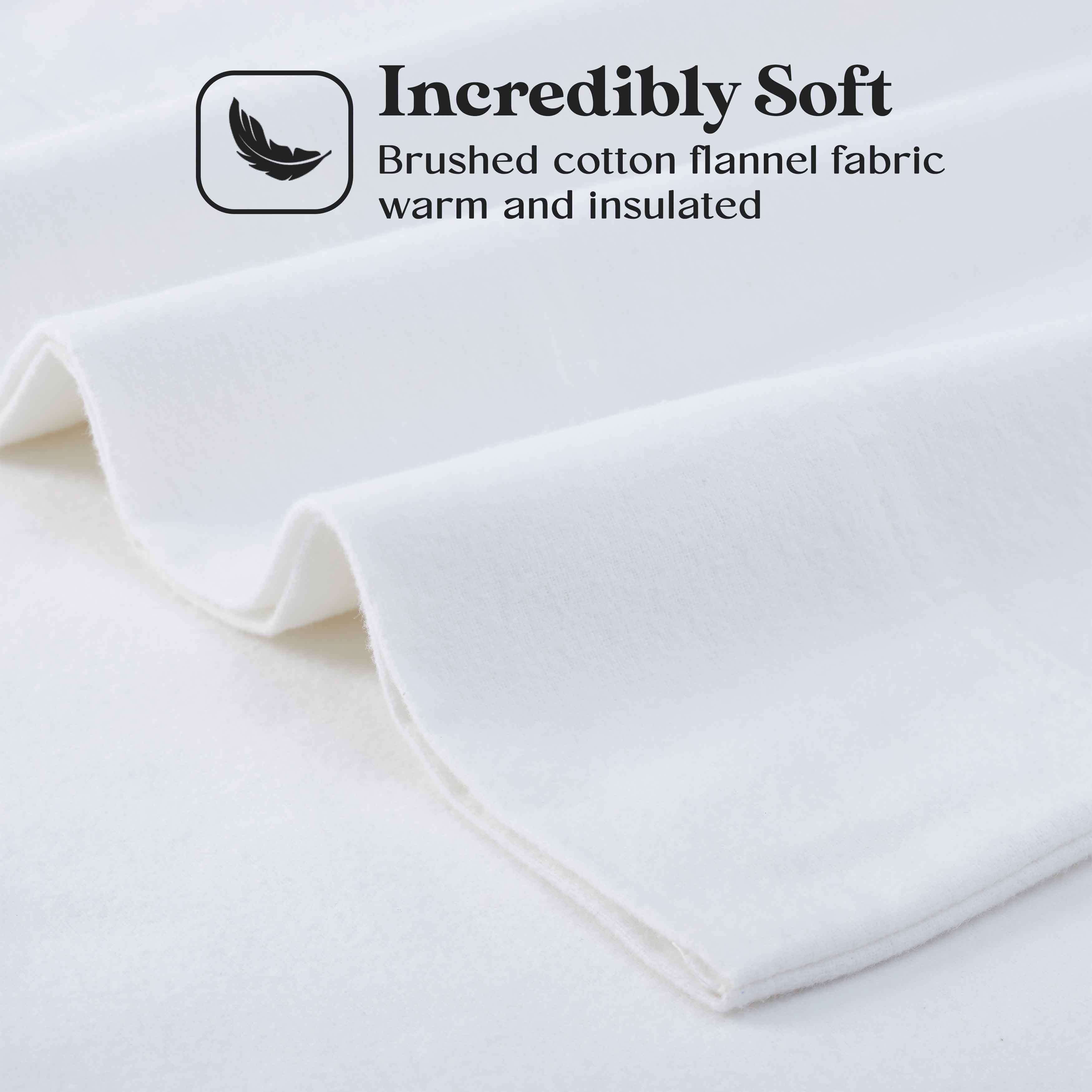 Rome Flannel Cotton Solid Fuzzy Pillowcases, Set of 2 - Image 3