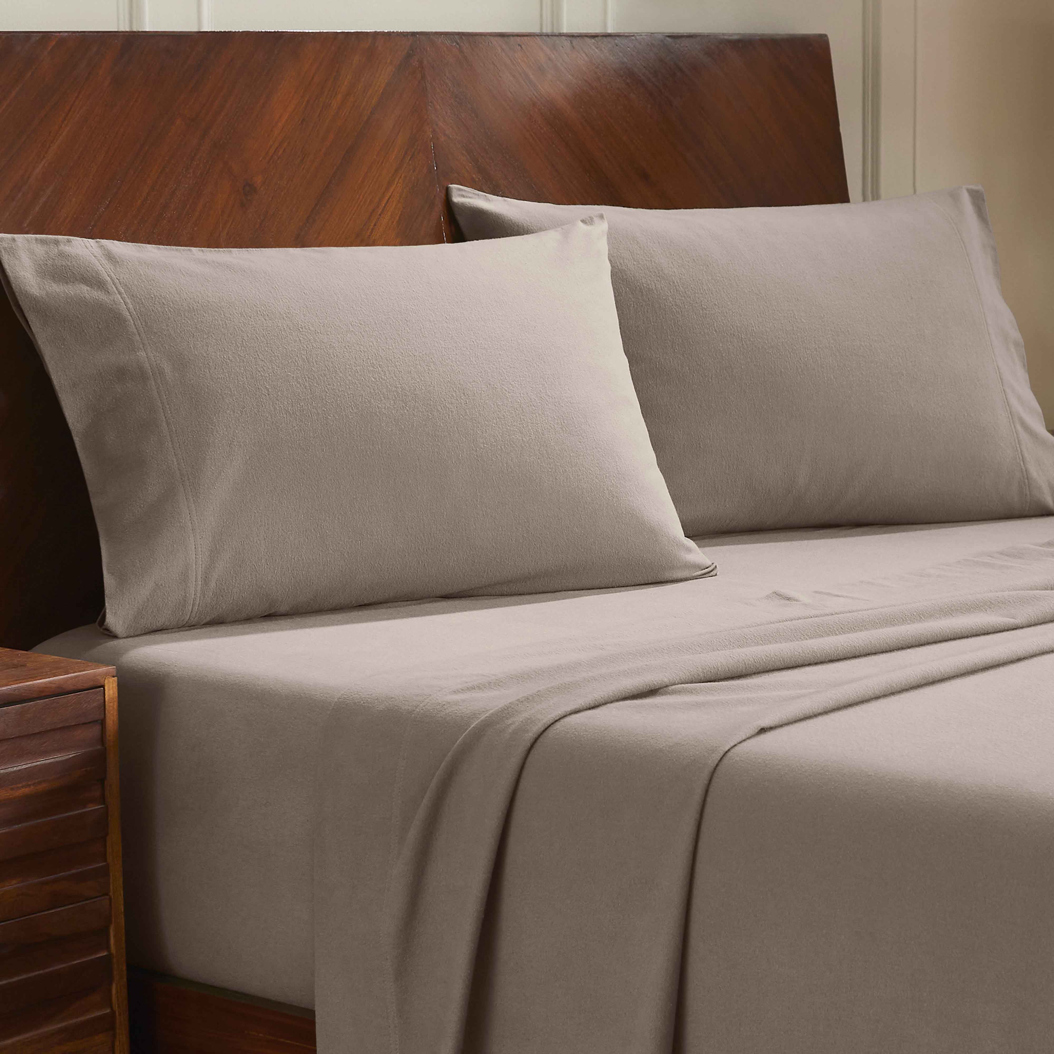 Rome Flannel Cotton Solid Fuzzy Pillowcases, Set of 2 - Image 6