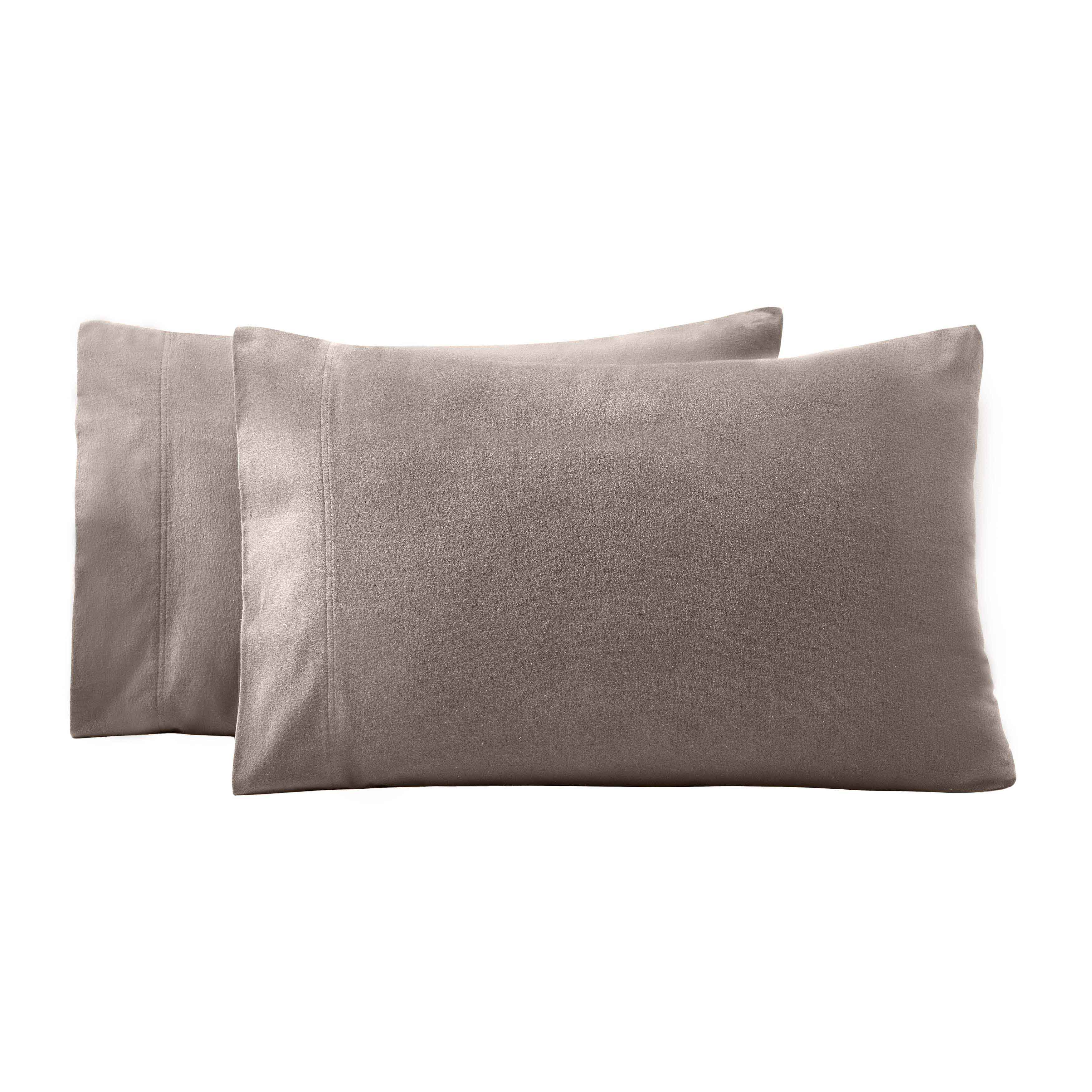 Rome Flannel Cotton Solid Fuzzy Pillowcases, Set of 2 - Image 7