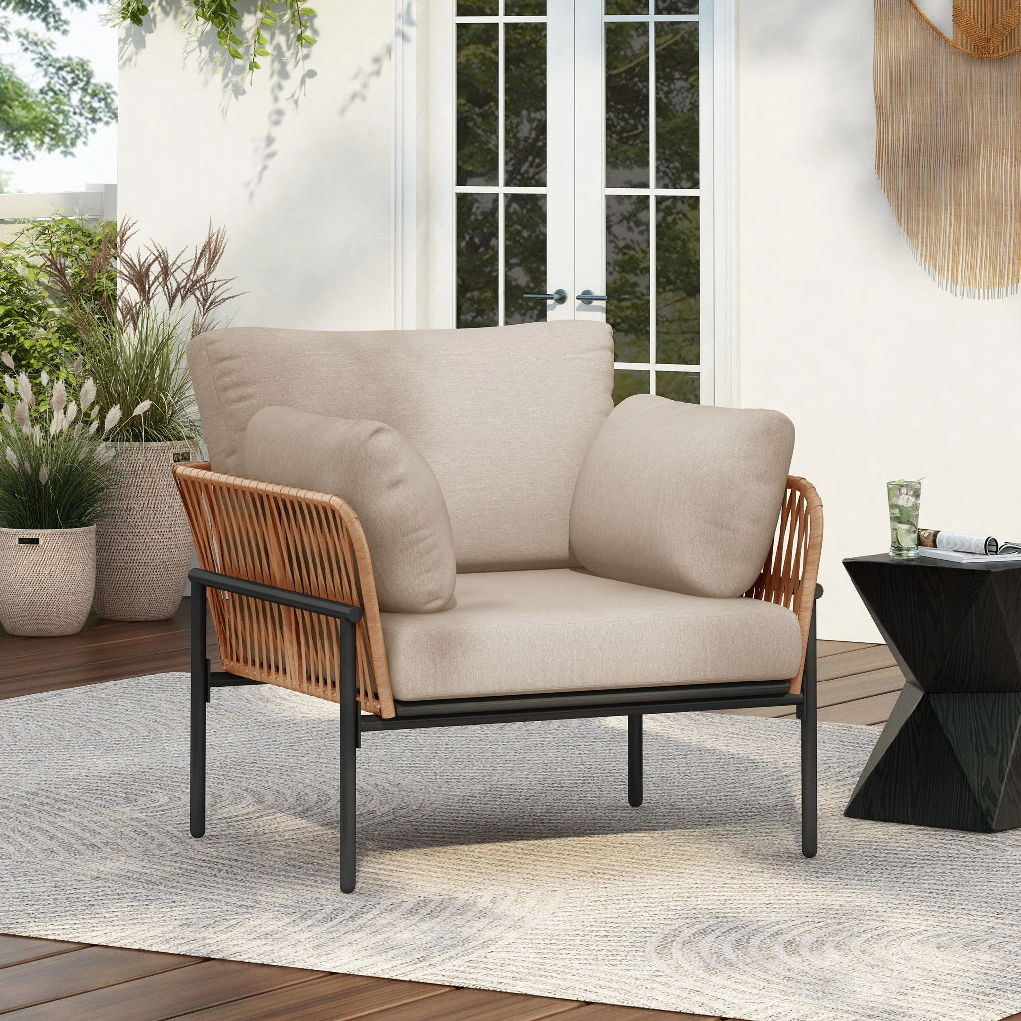 Rope Lounge Chair With Cushions For Modern Spaces - Image 12
