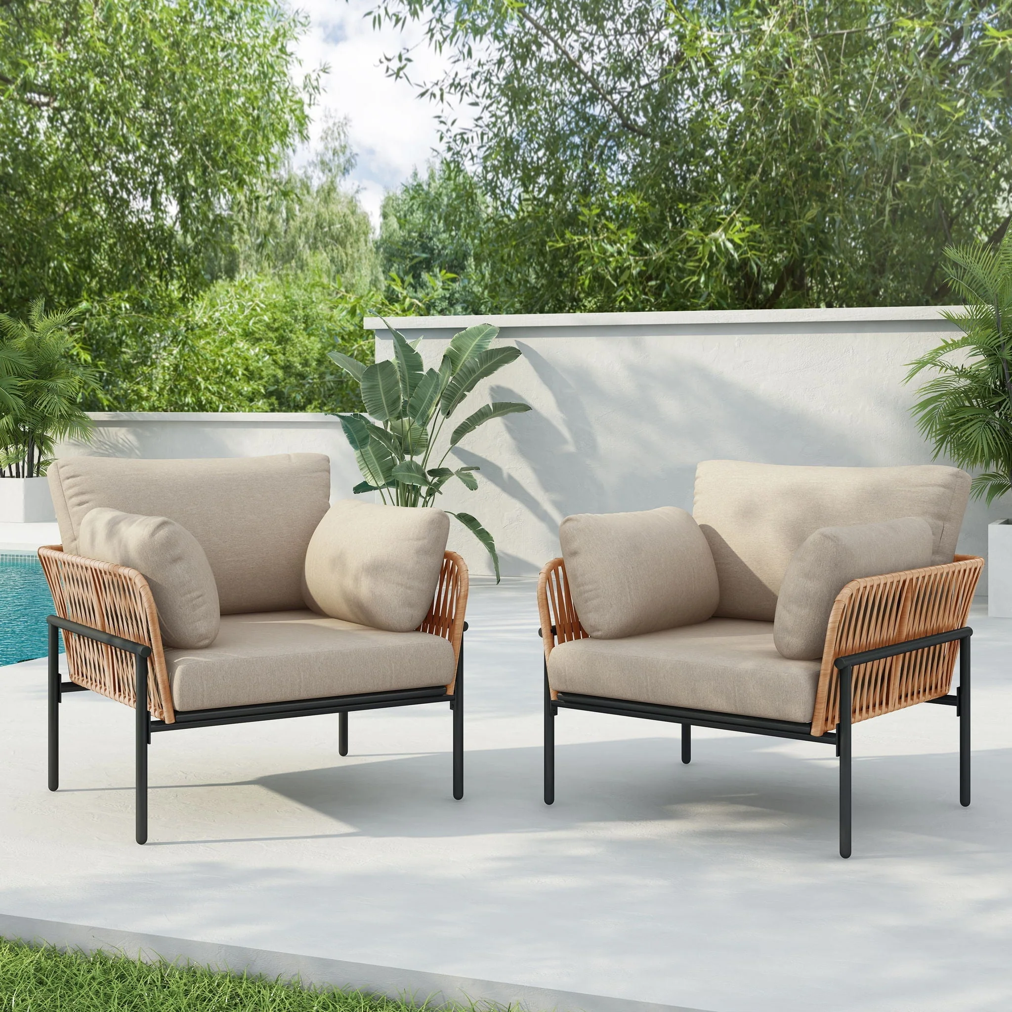 Rope Lounge Chair With Cushions For Modern Spaces - Image 13