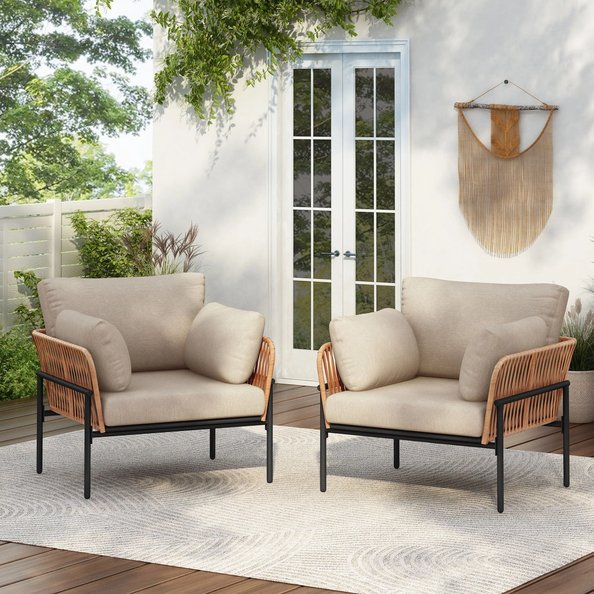 Rope Lounge Chair With Cushions For Modern Spaces - Image 14