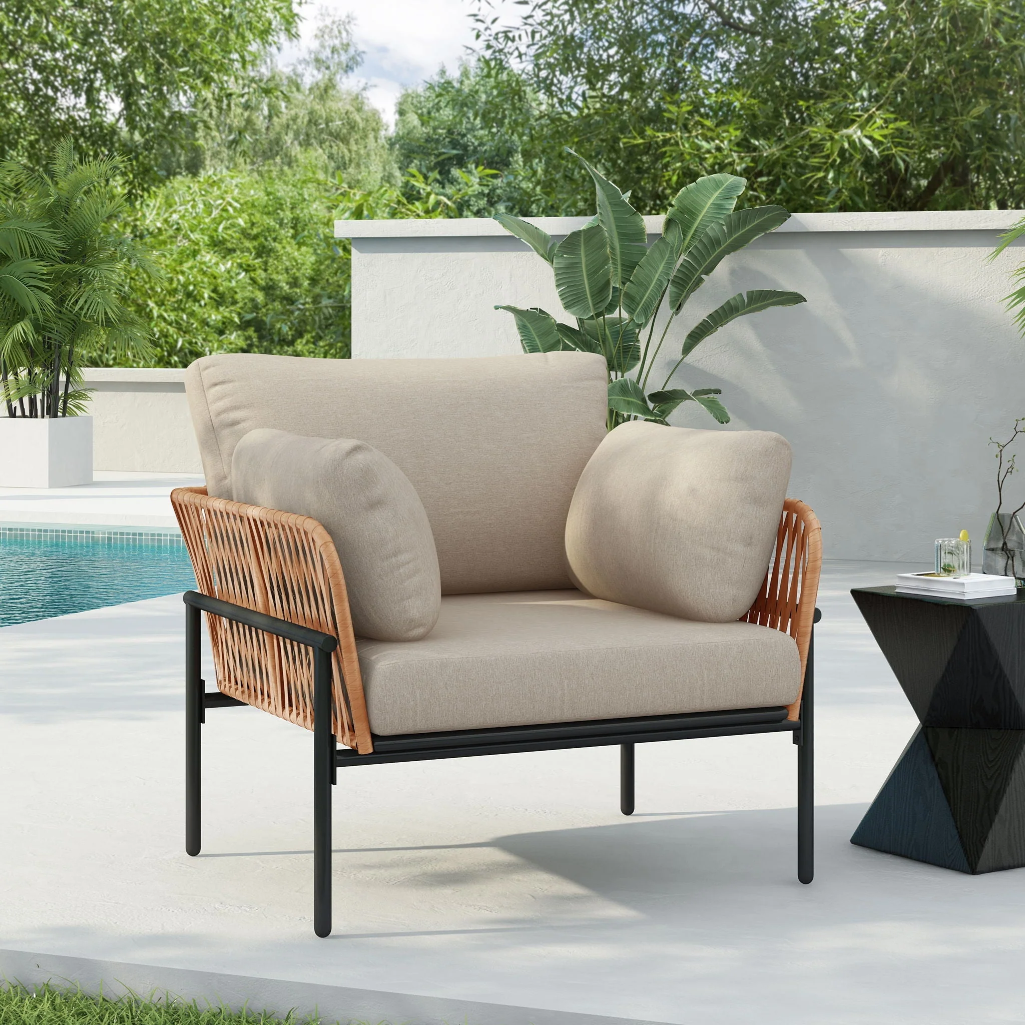 Rope Lounge Chair With Cushions For Modern Spaces - Image 15