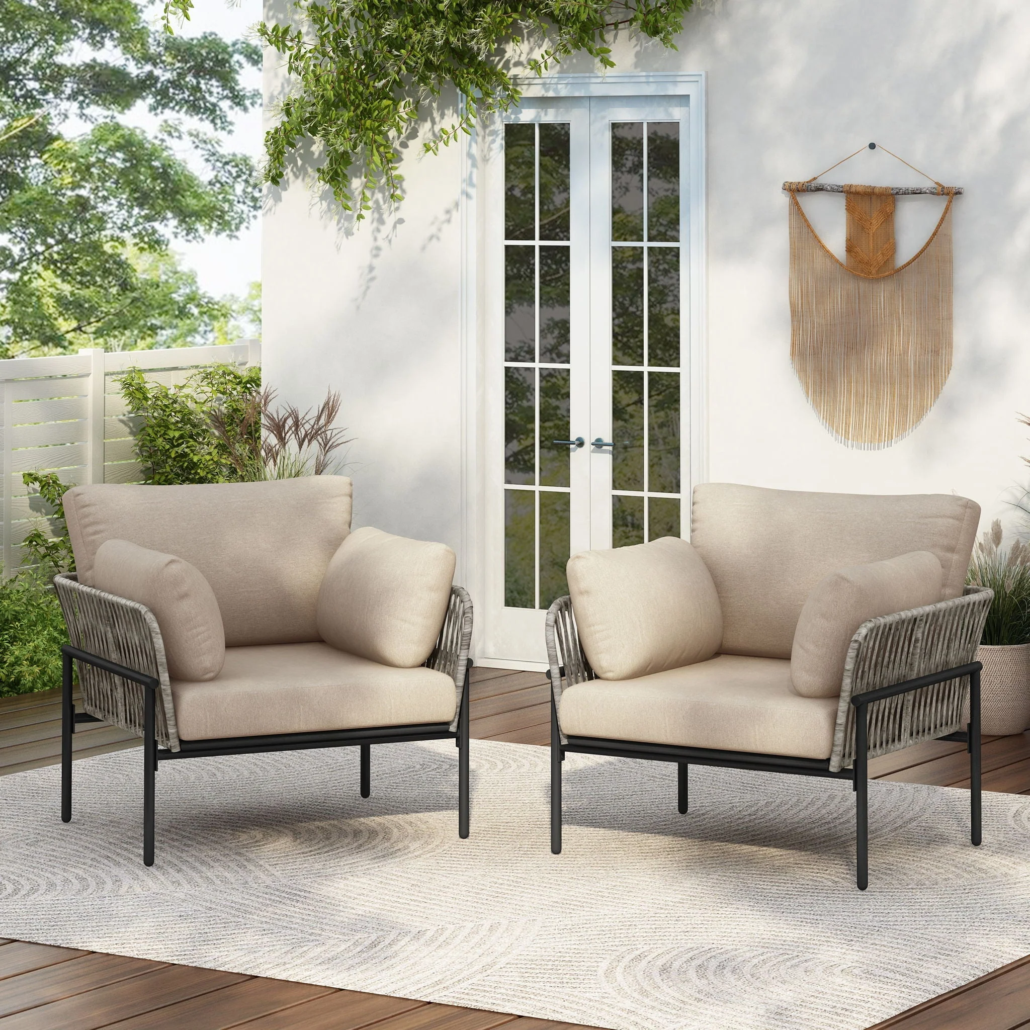Rope Lounge Chair With Cushions For Modern Spaces - Image 16