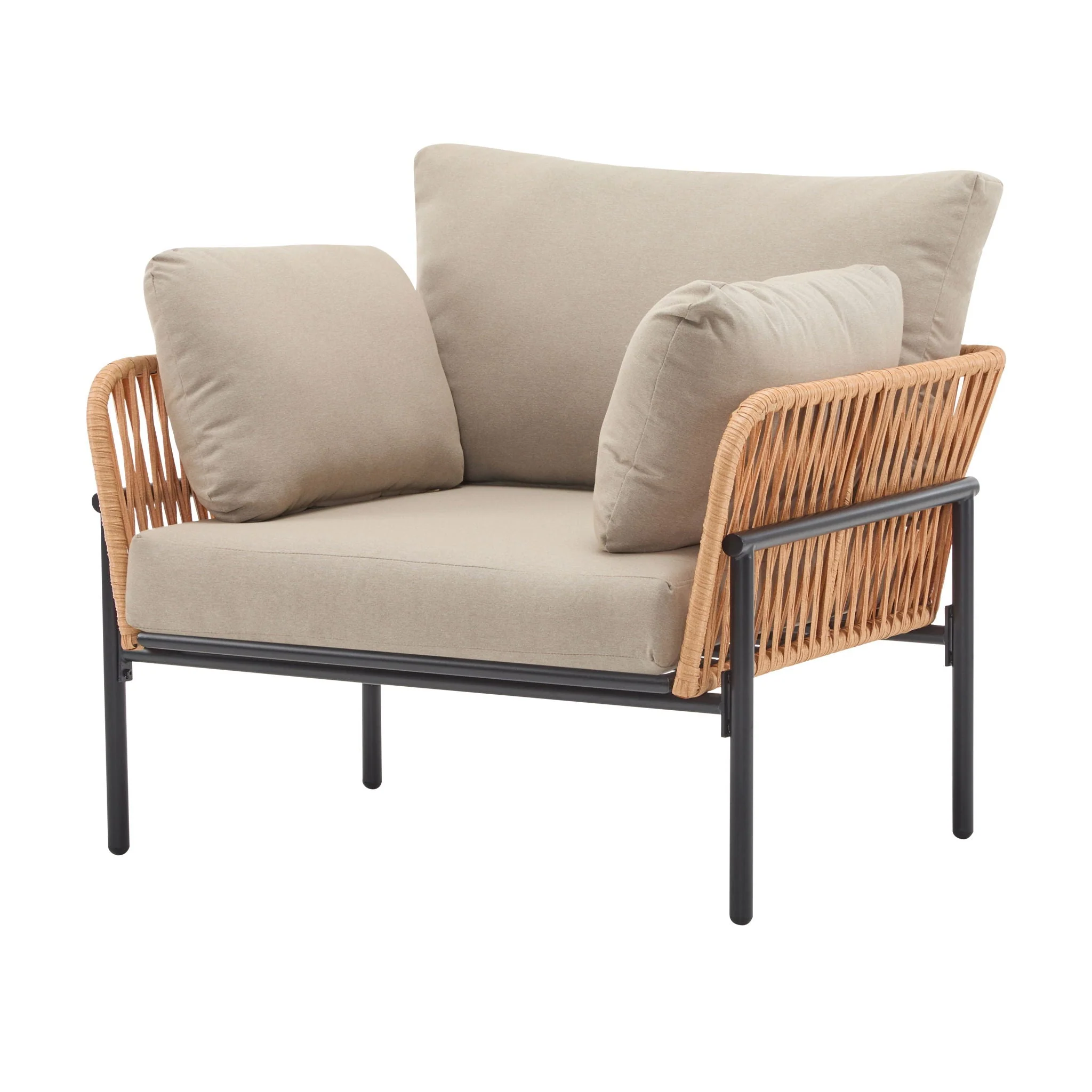 Rope Lounge Chair With Cushions For Modern Spaces - Image 4