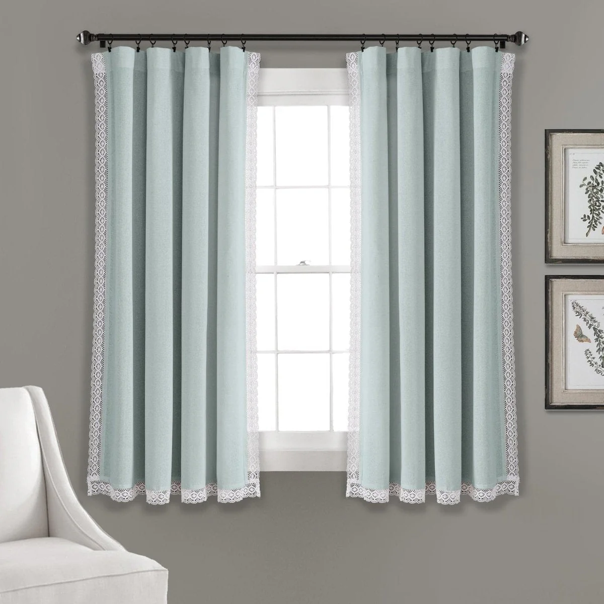 Rosalie Faux Linen Window Panel Set - Image 13