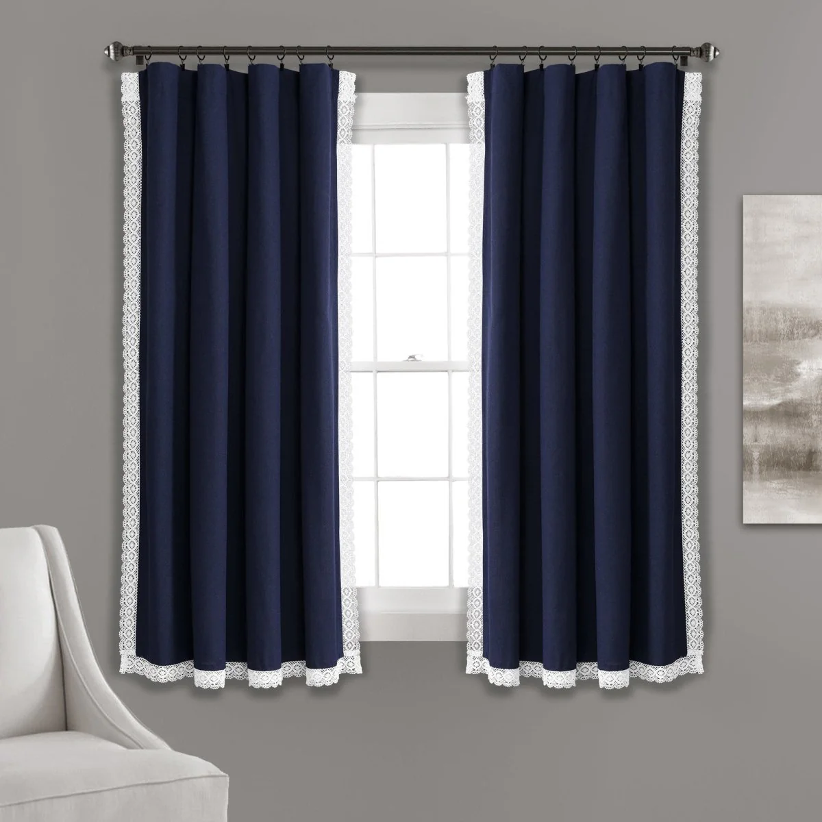Rosalie Faux Linen Window Panel Set - Image 14