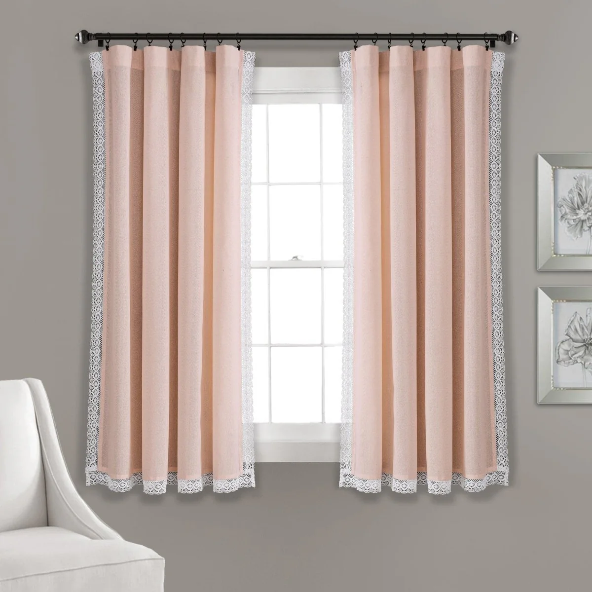 Rosalie Faux Linen Window Panel Set - Image 16