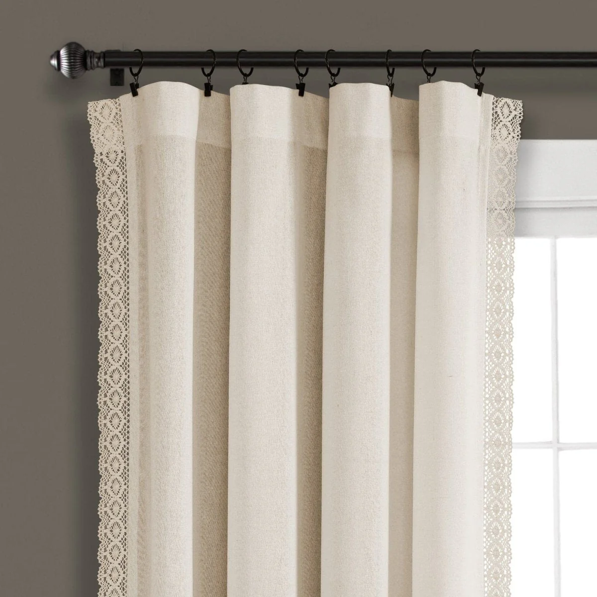 Rosalie Faux Linen Window Panel Set - Image 17