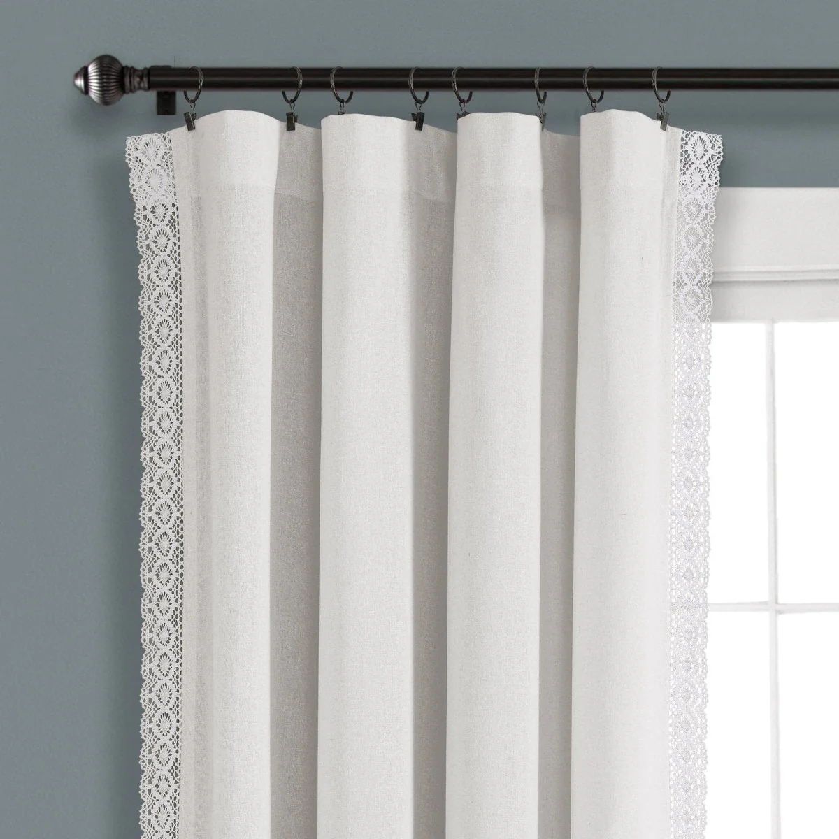 Rosalie Faux Linen Window Panel Set - Image 18