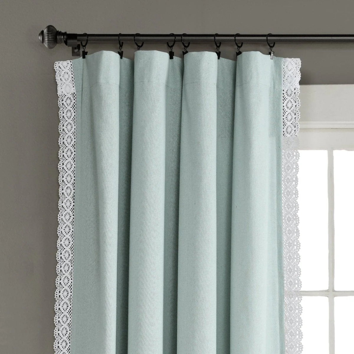 Rosalie Faux Linen Window Panel Set - Image 19