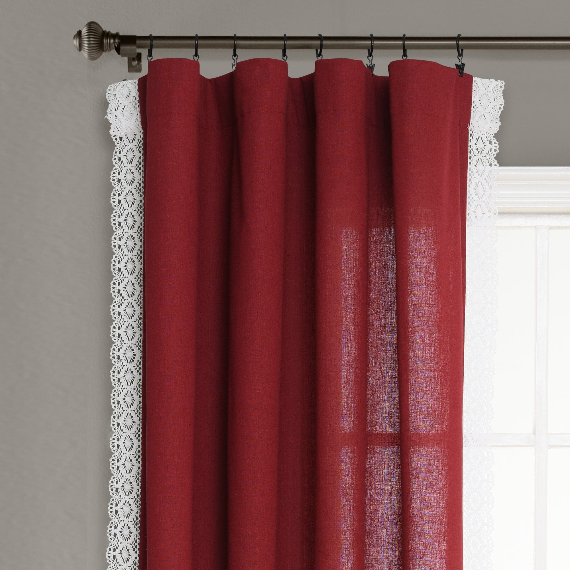 Rosalie Faux Linen Window Panel Set - Image 25