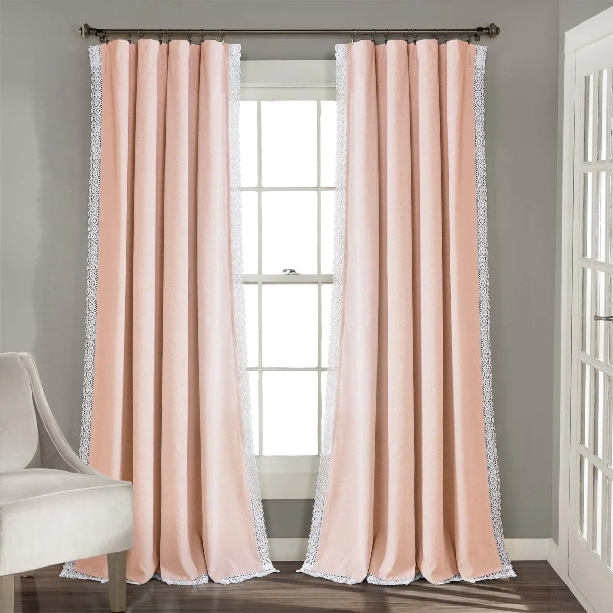 Rosalie Faux Linen Window Panel Set - Image 6