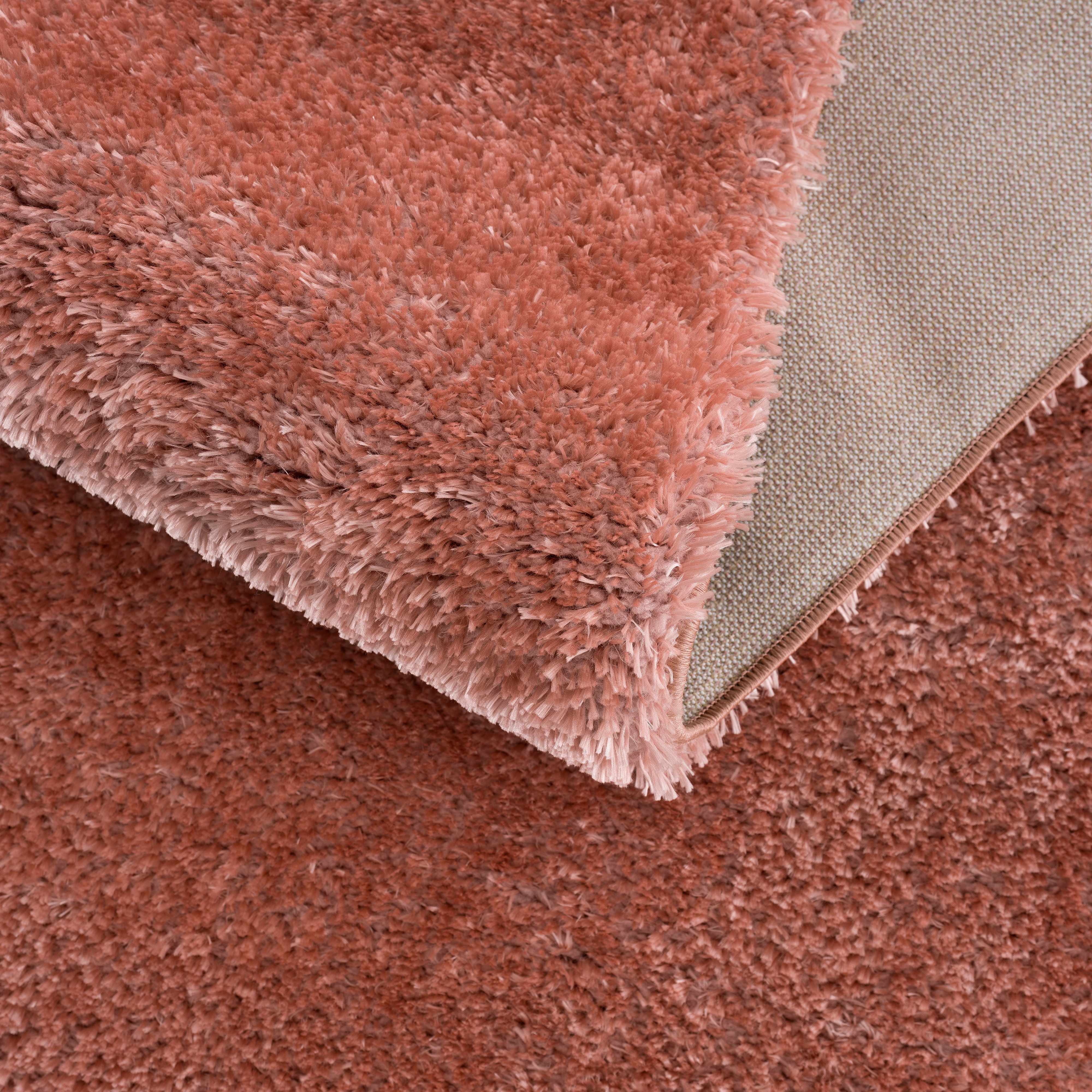Rosava Dusty Pink Subtle Wavy Abstract Modern Minimalist Polyester Machine Woven Area Rug - Clearance - Image 13