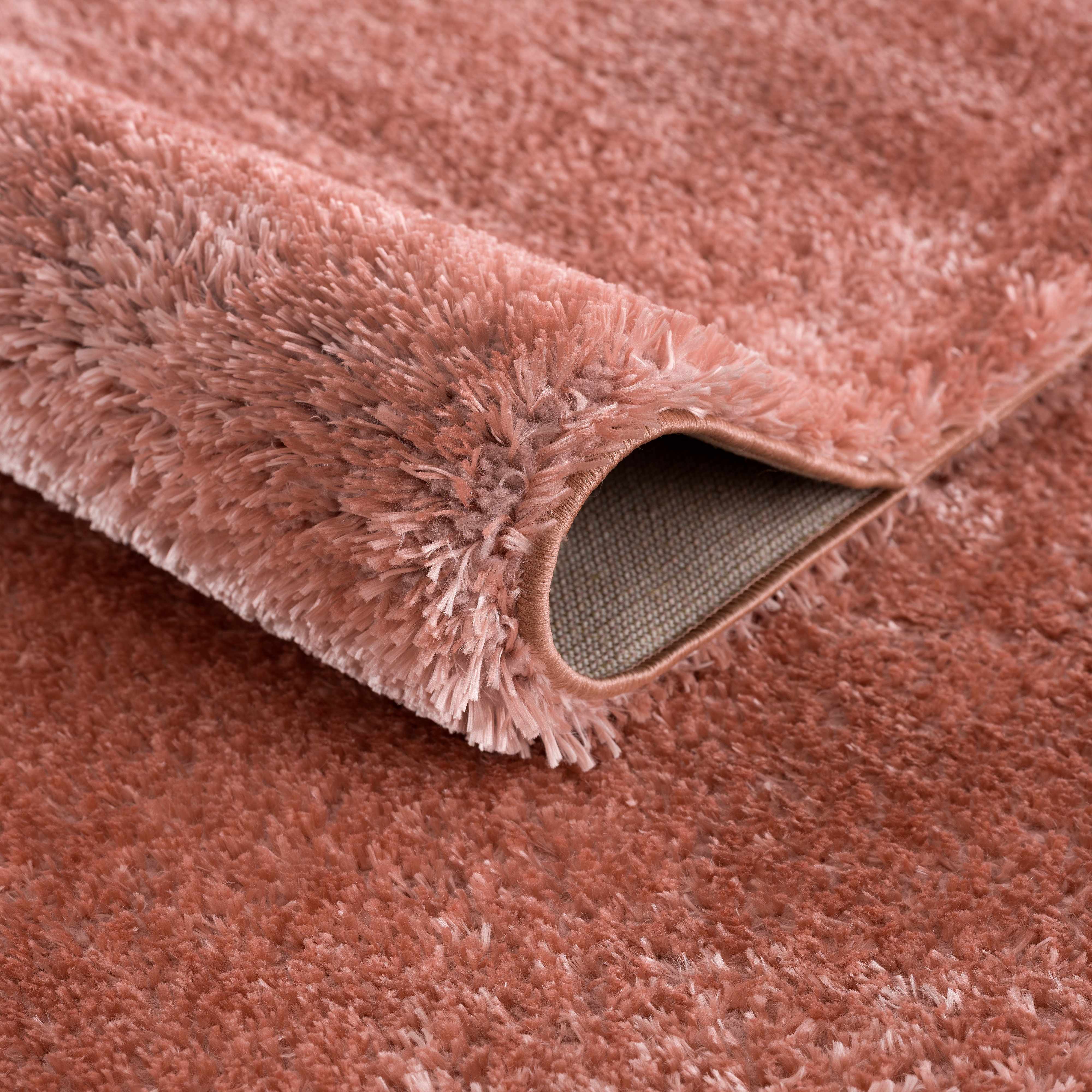 Rosava Dusty Pink Subtle Wavy Abstract Modern Minimalist Polyester Machine Woven Area Rug - Clearance - Image 7