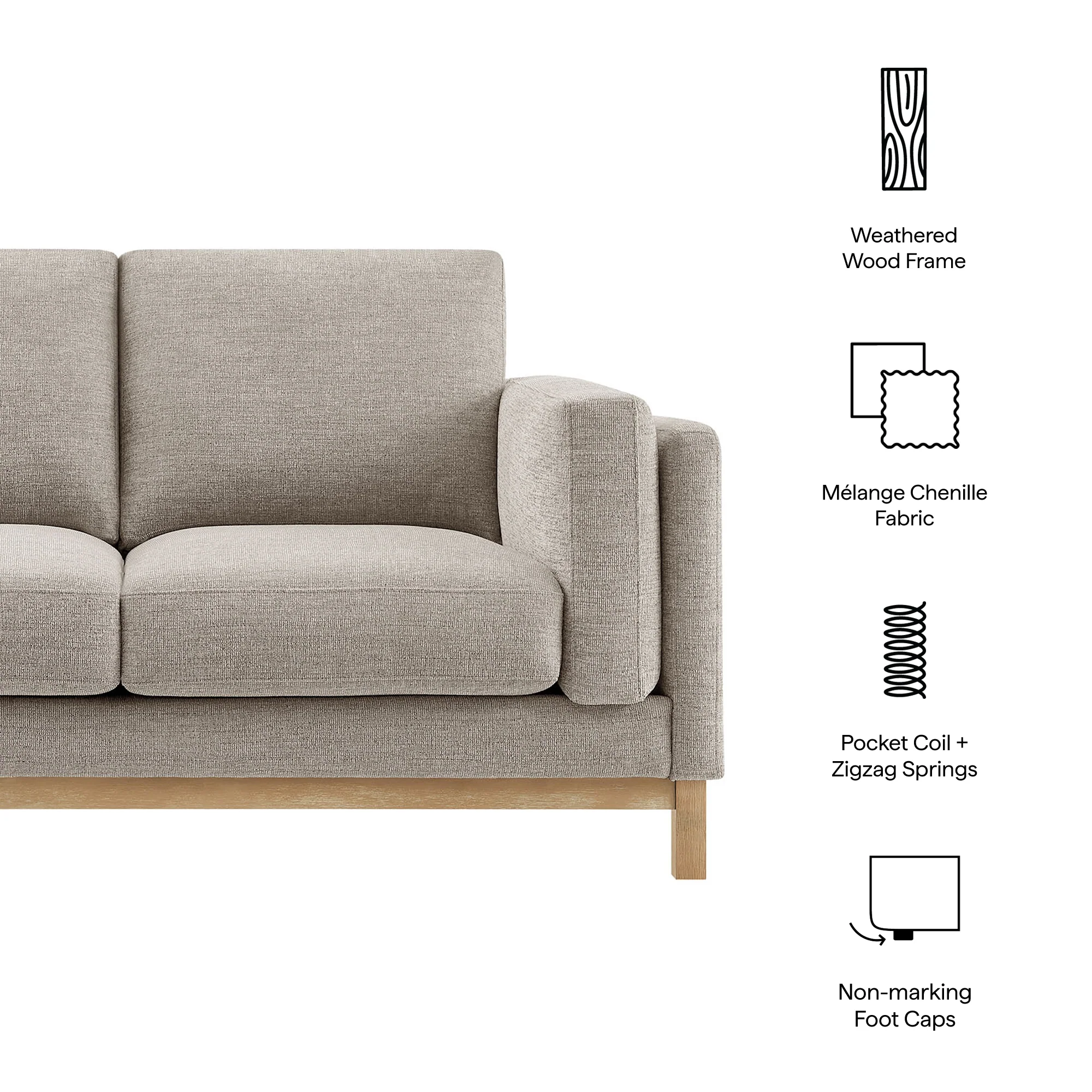 Roscoe 63 Inch Fabric Loveseat by Modway - Image 18
