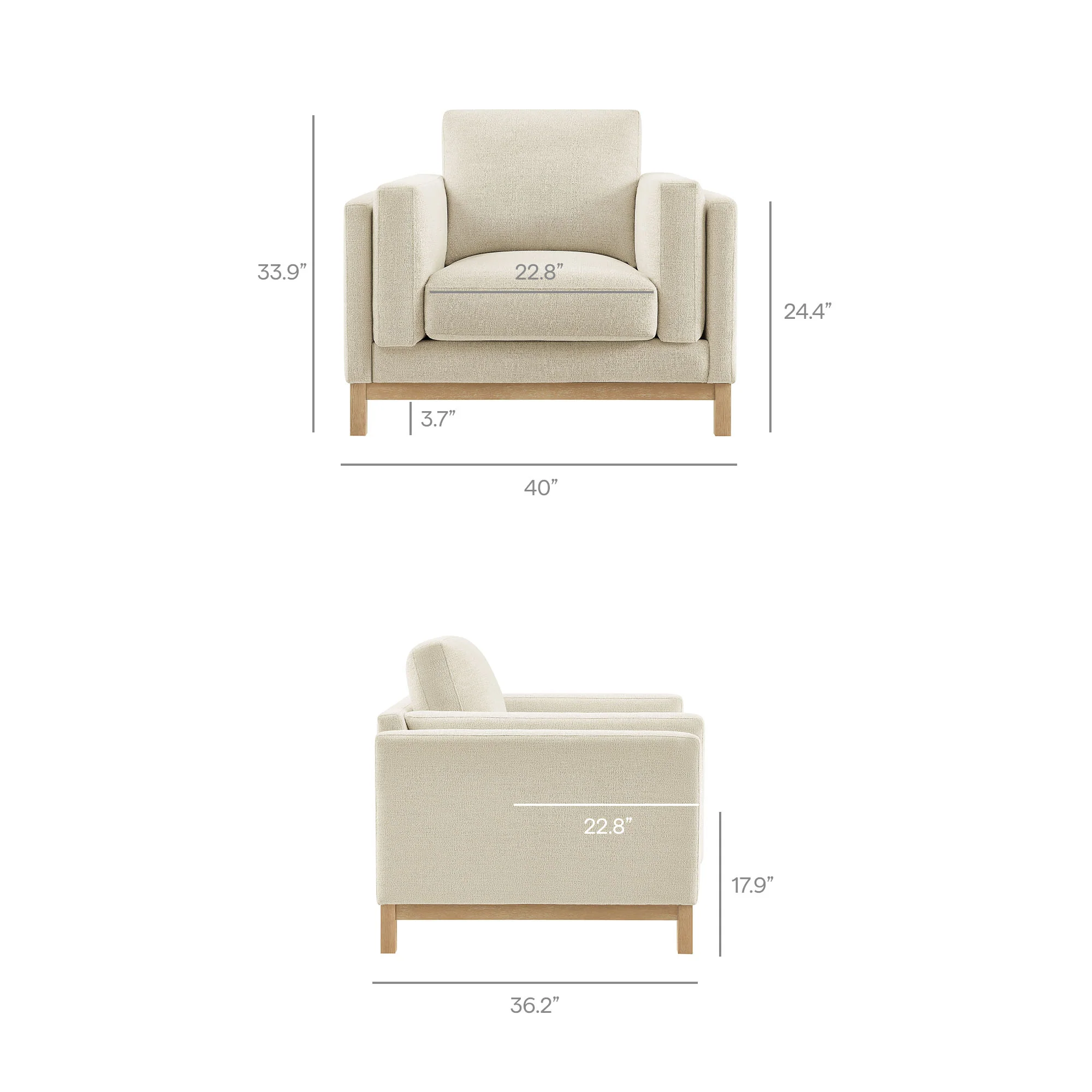 Roscoe Fabric Armchair by Modway - Image 16