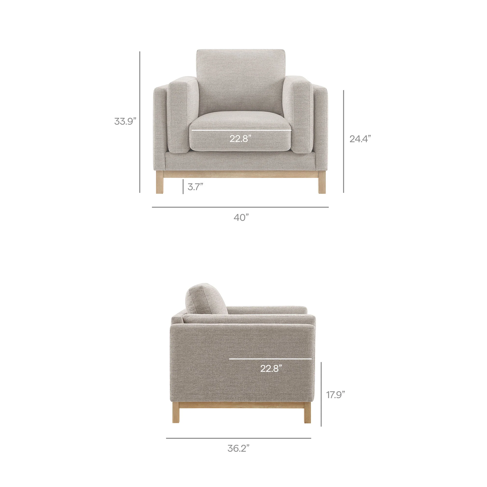 Roscoe Fabric Armchair by Modway - Image 17
