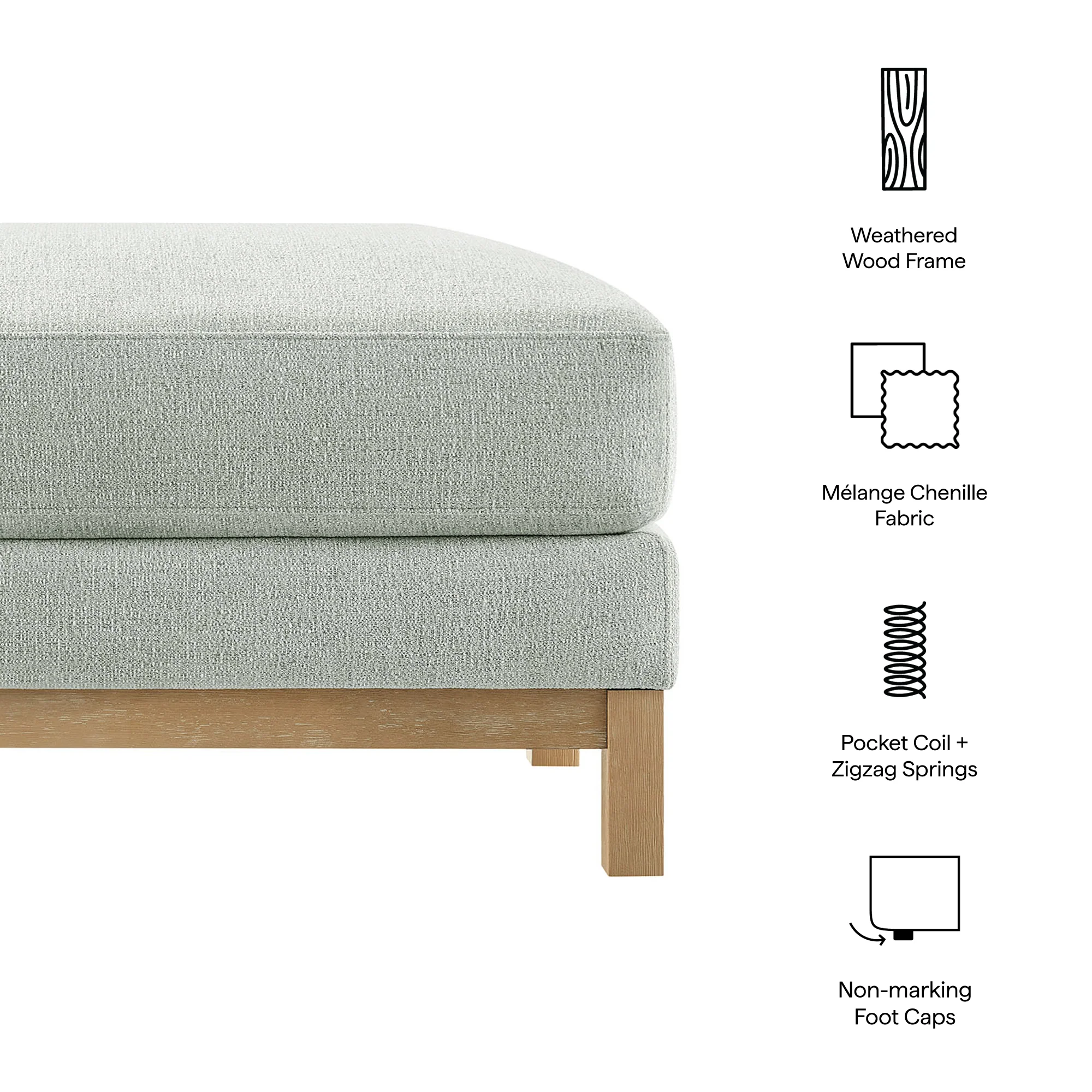 Roscoe Fabric Ottoman by Modway - Image 18