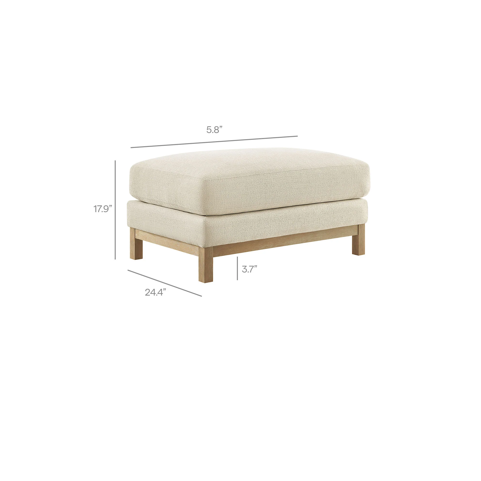 Roscoe Fabric Ottoman by Modway - Image 3