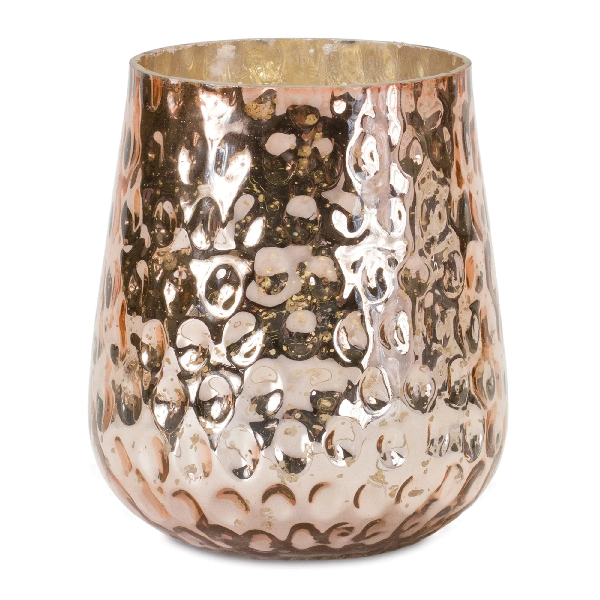 Rose Gold Glass Candle Holder (Set of 8) - Image 3