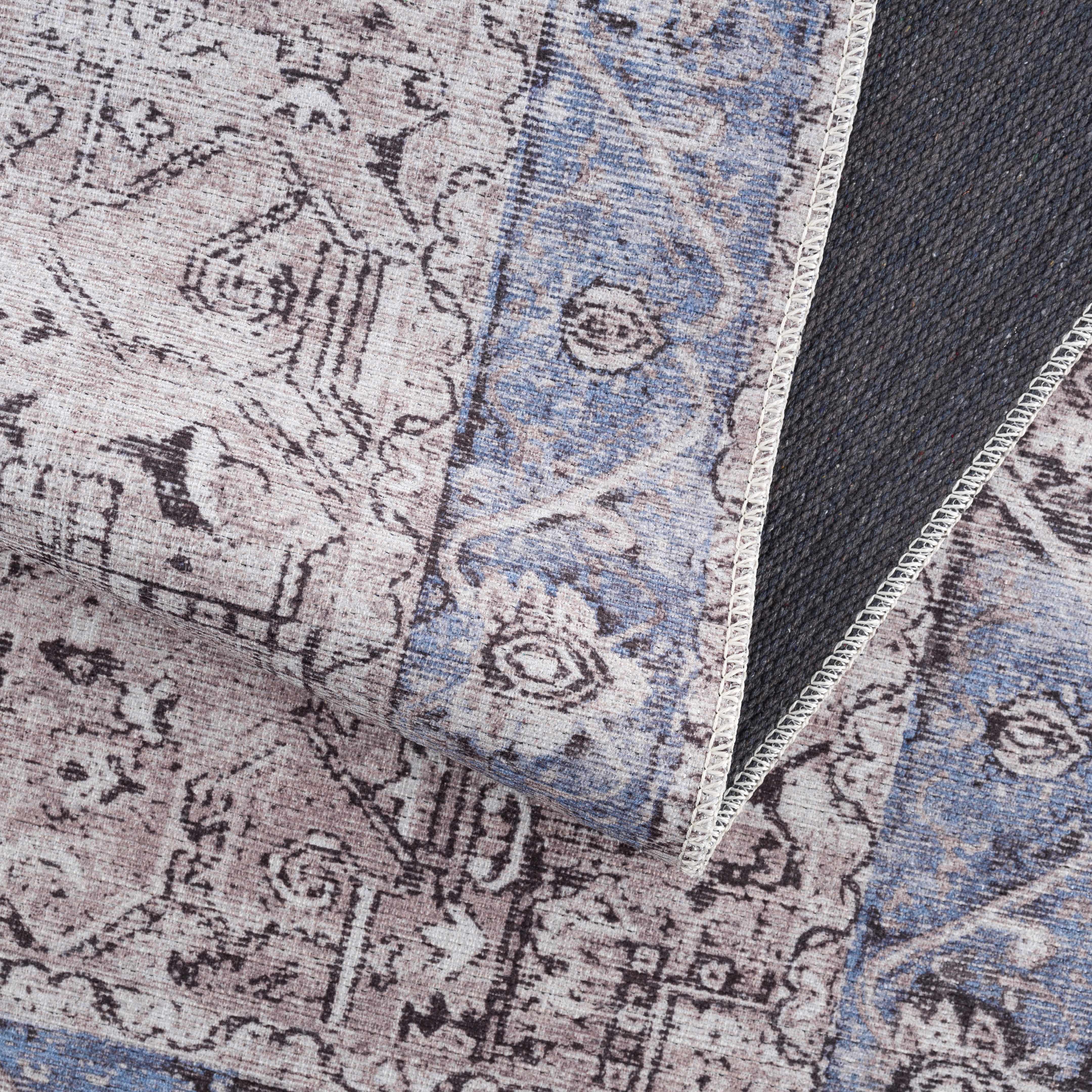 Rosman Blue&Beige  - Promo Washable Area Rug - Clearance - Image 12