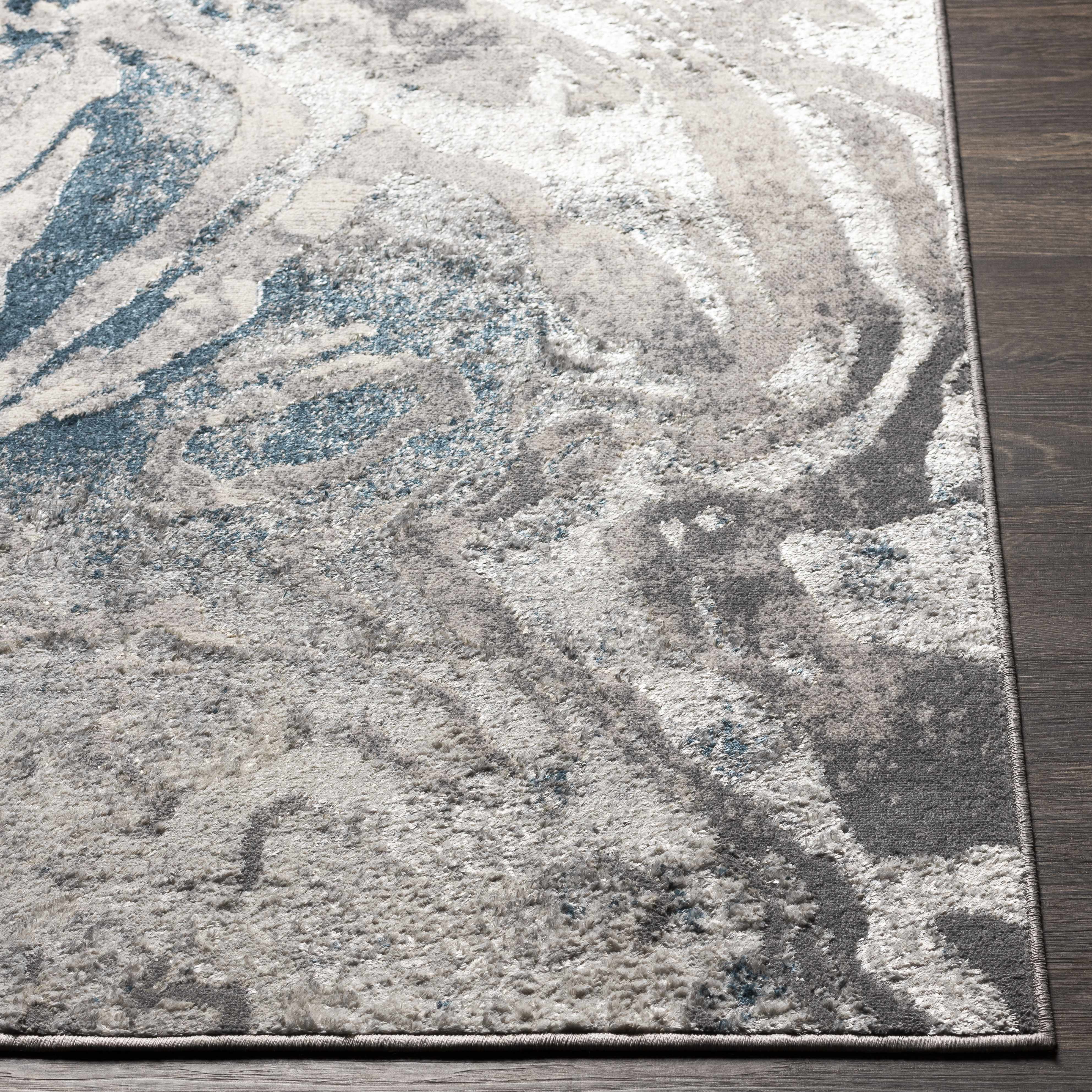 Rosthern Blue Marble Rug - Clearance - Image 4