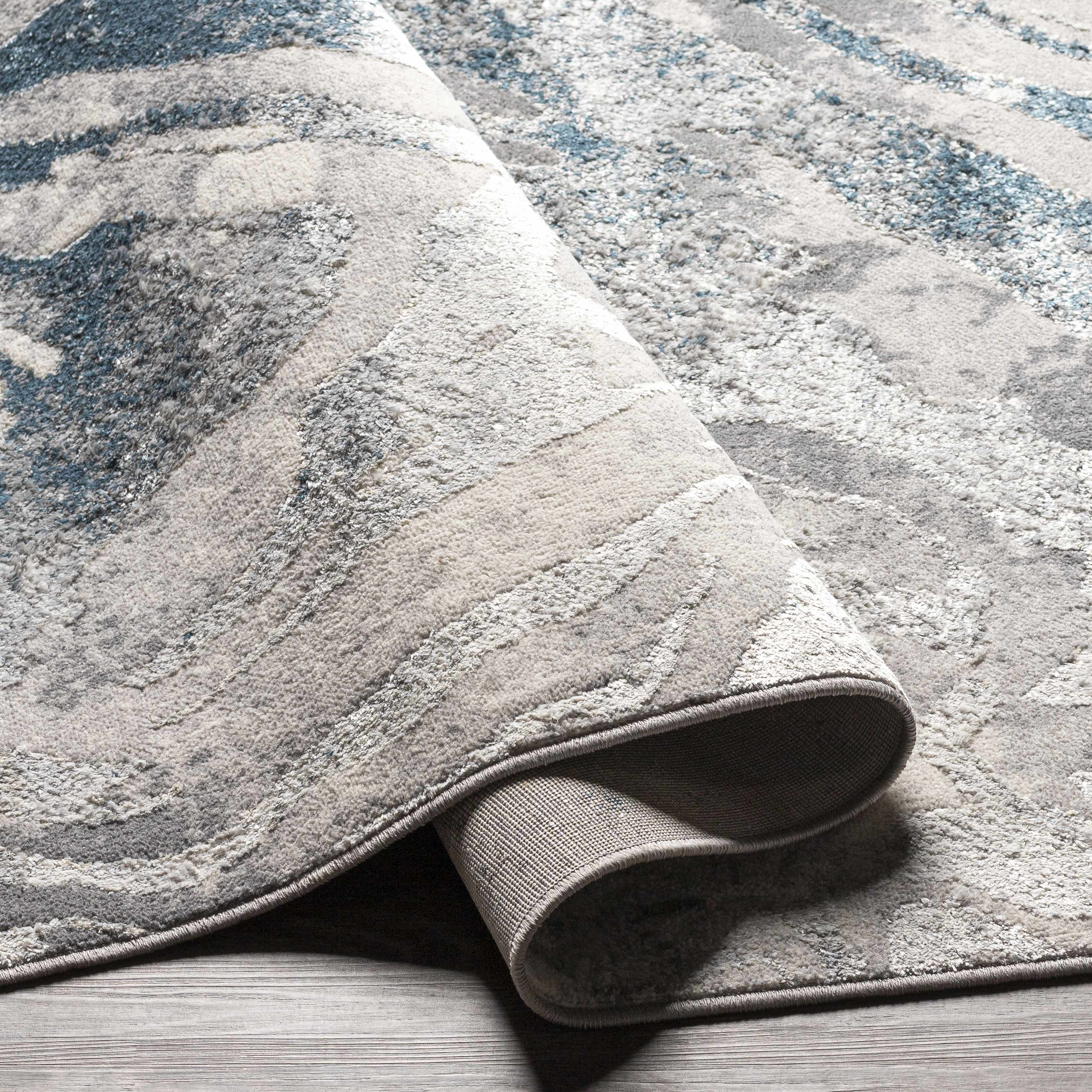 Rosthern Blue Marble Rug - Clearance - Image 6