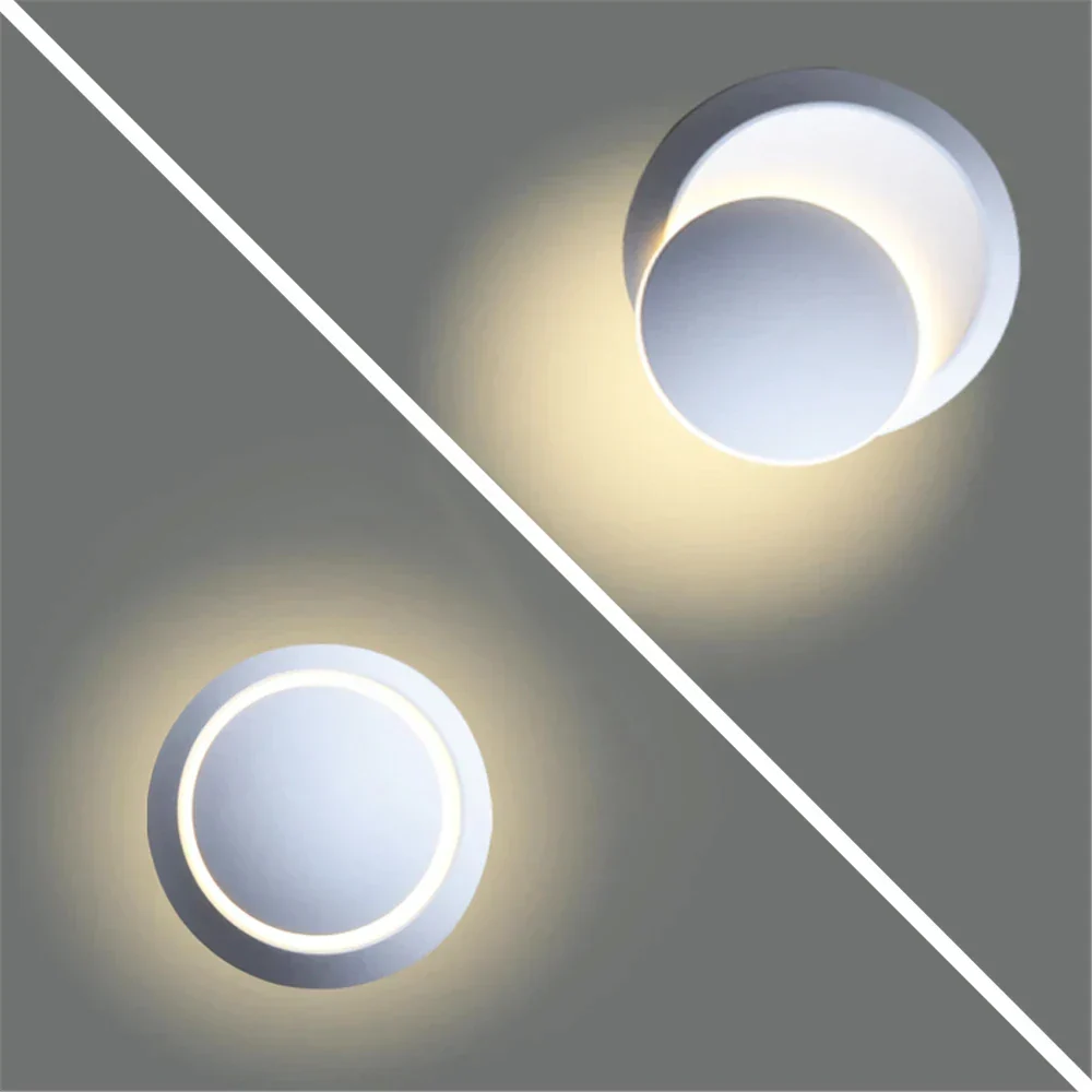 Rotatable LED Wall Light – Modern Aluminum Indoor Lamp for Bedroom & Living Room - Image 2