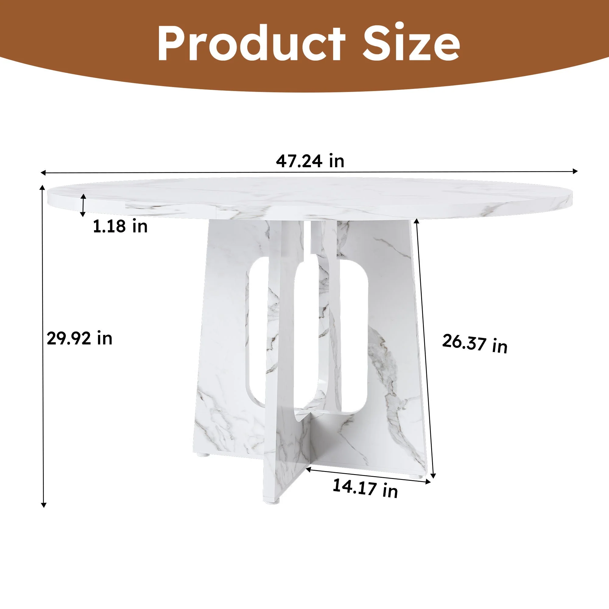 Round Dining Table For 4 - Image 4